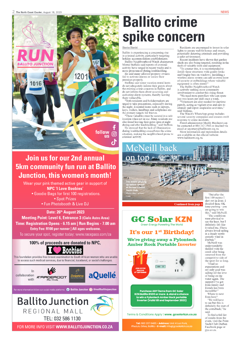 The North Coast Courier 18 August 2023 page 2