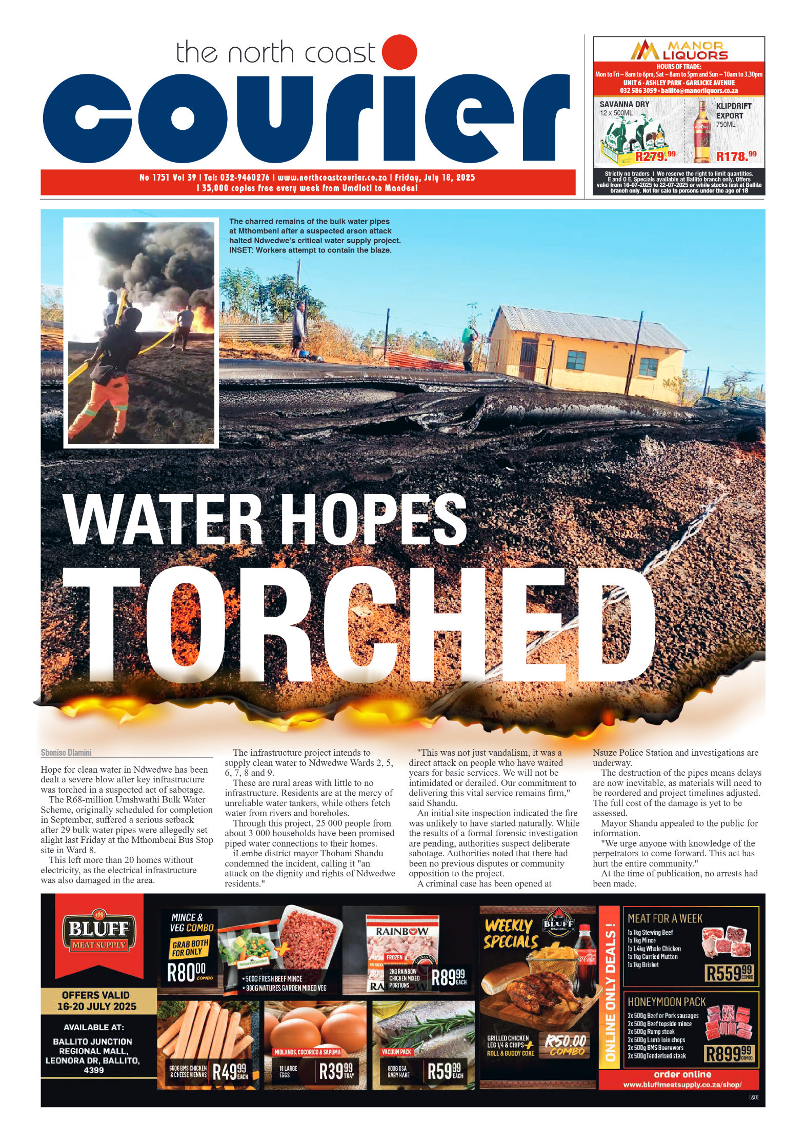 The North Coast Courier – 18 July 2025 page 1