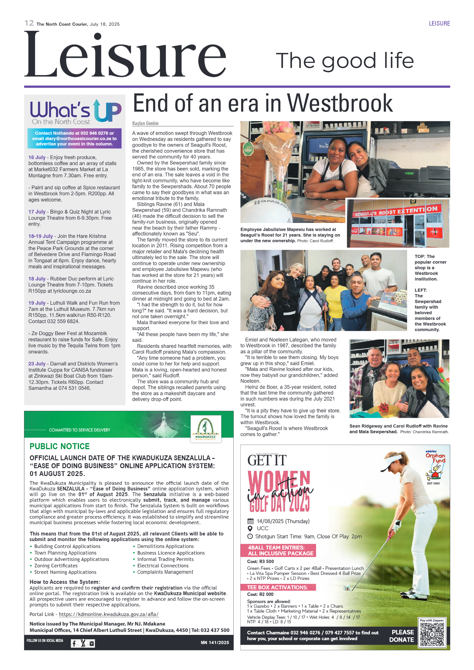 The North Coast Courier – 18 July 2025 page 12