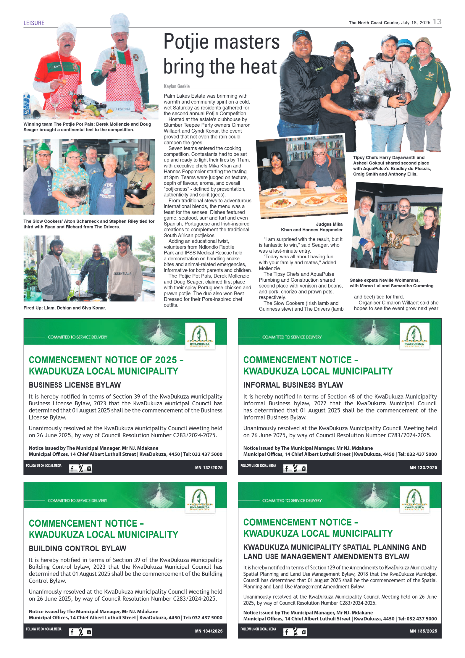 The North Coast Courier – 18 July 2025 page 13