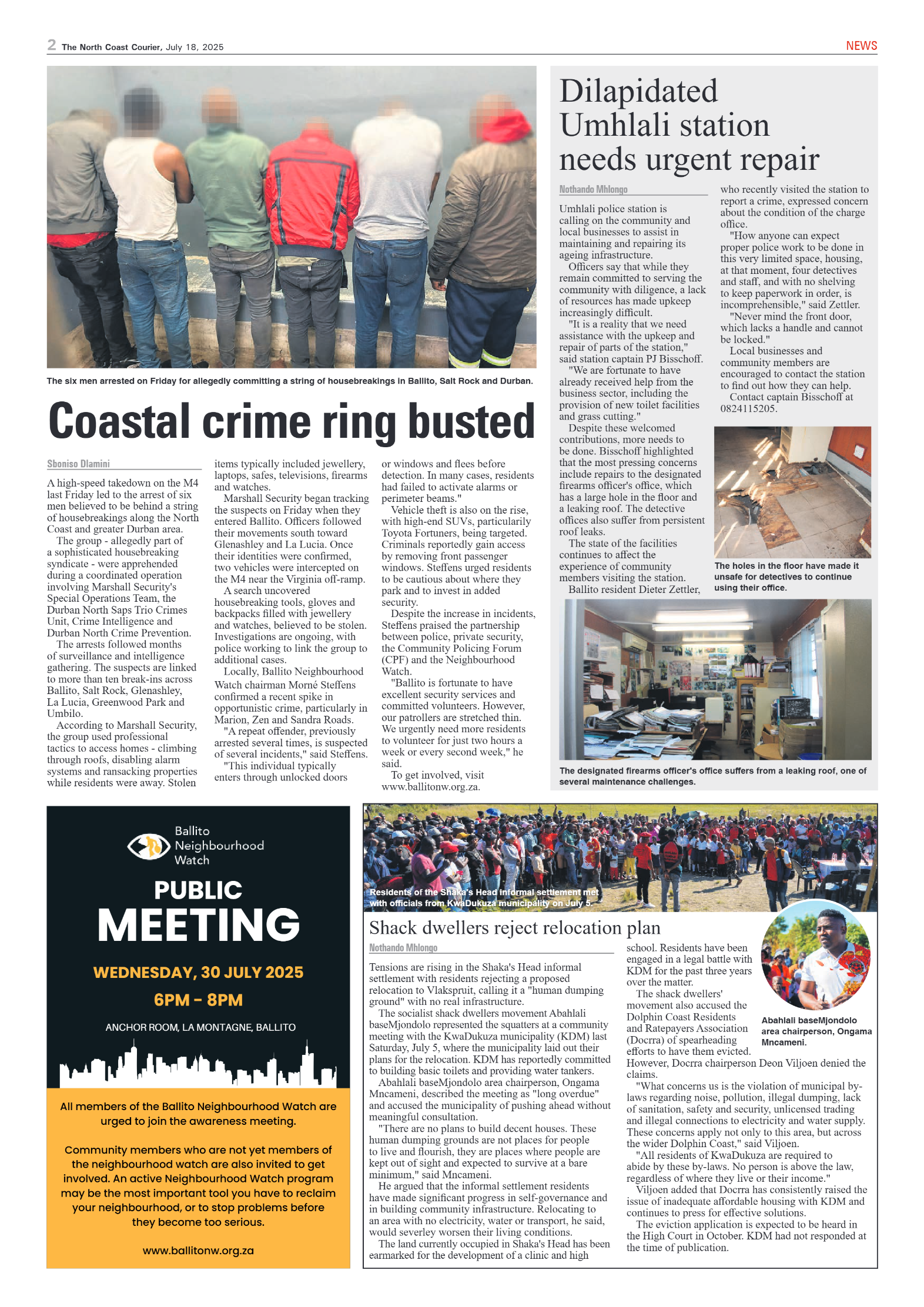The North Coast Courier – 18 July 2025 page 2