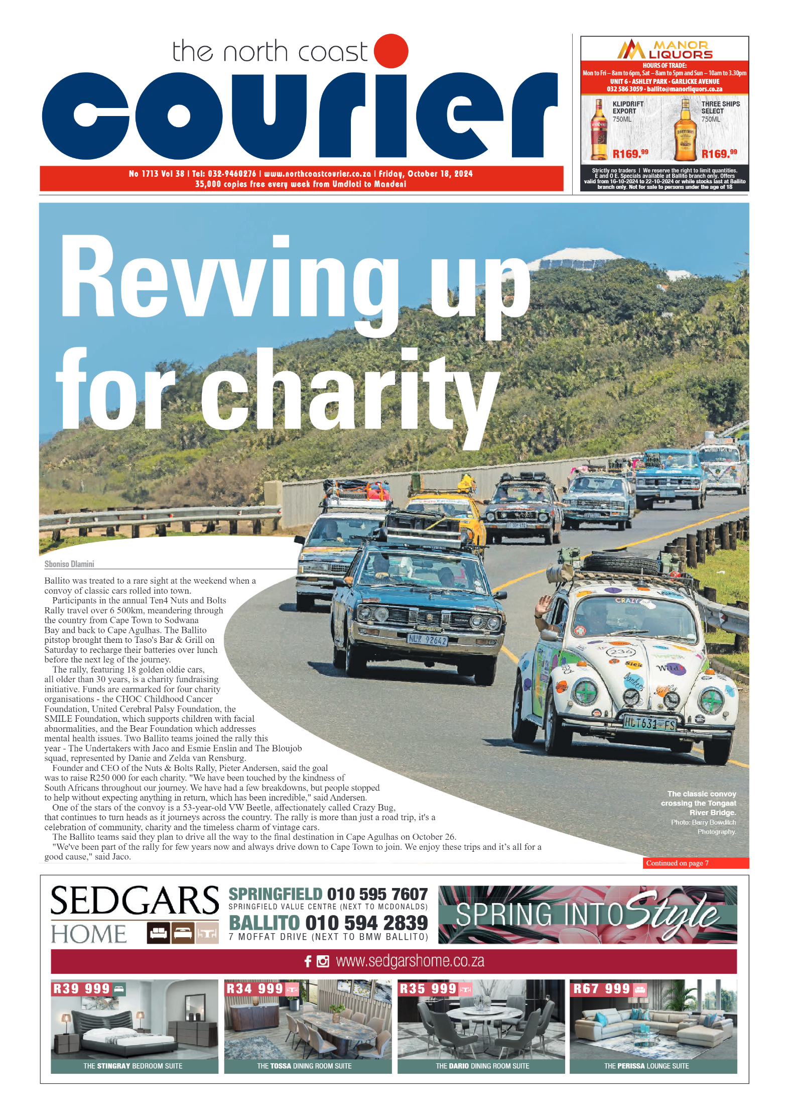 The North Coast Courier – 18 October 2024 page 1