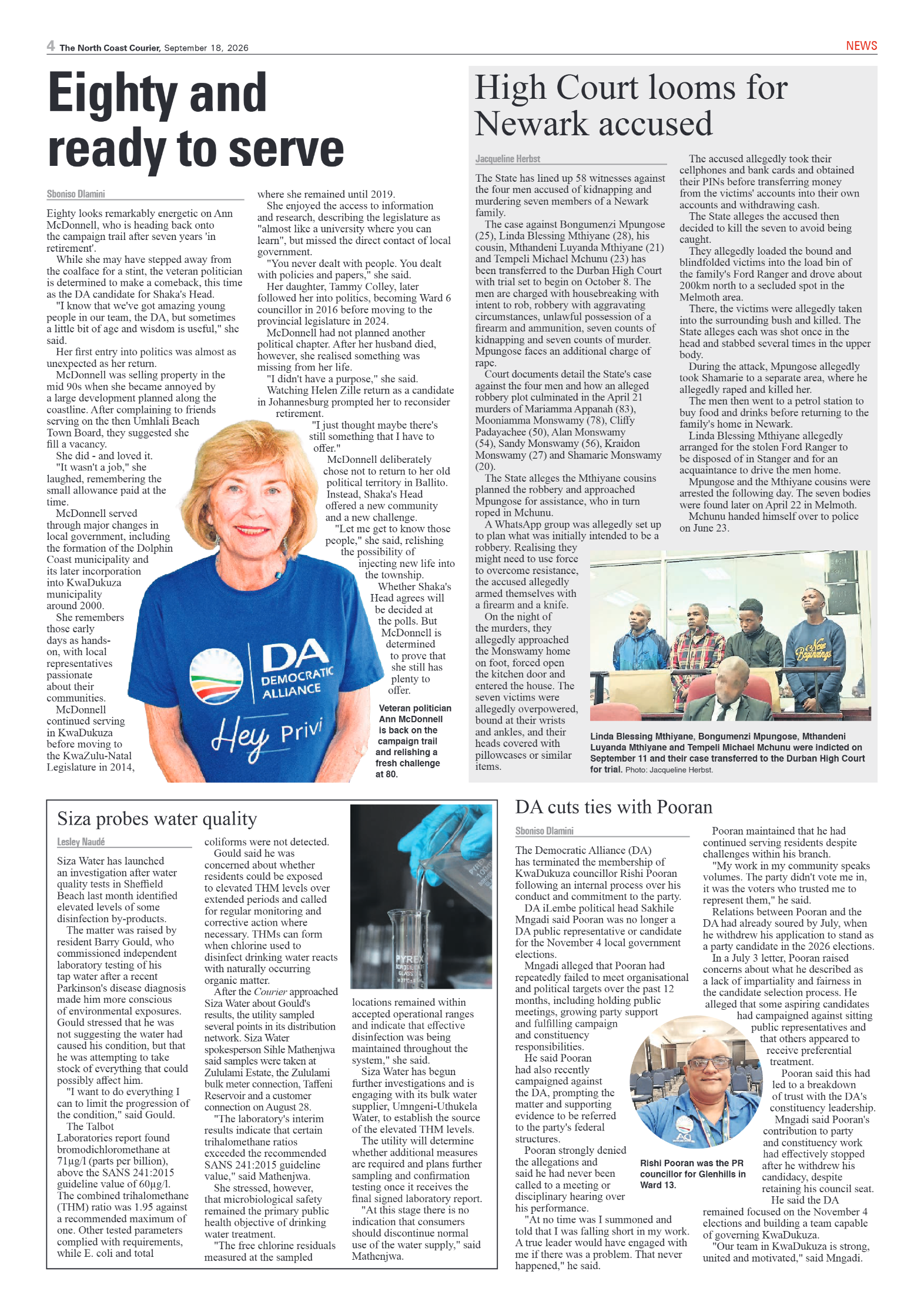 The North Coast Courier – 18 September 2026 page 4