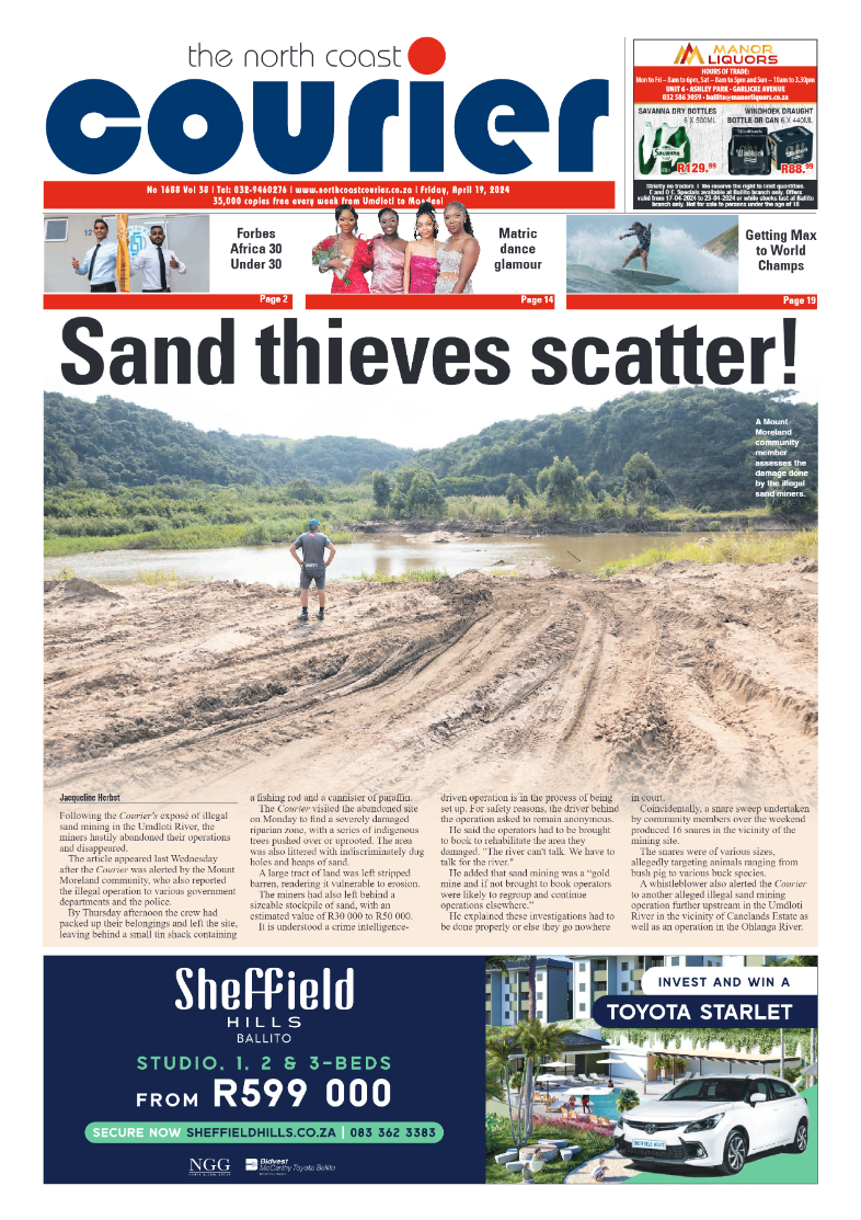The North Coast Courier 19 April 2024 page 1