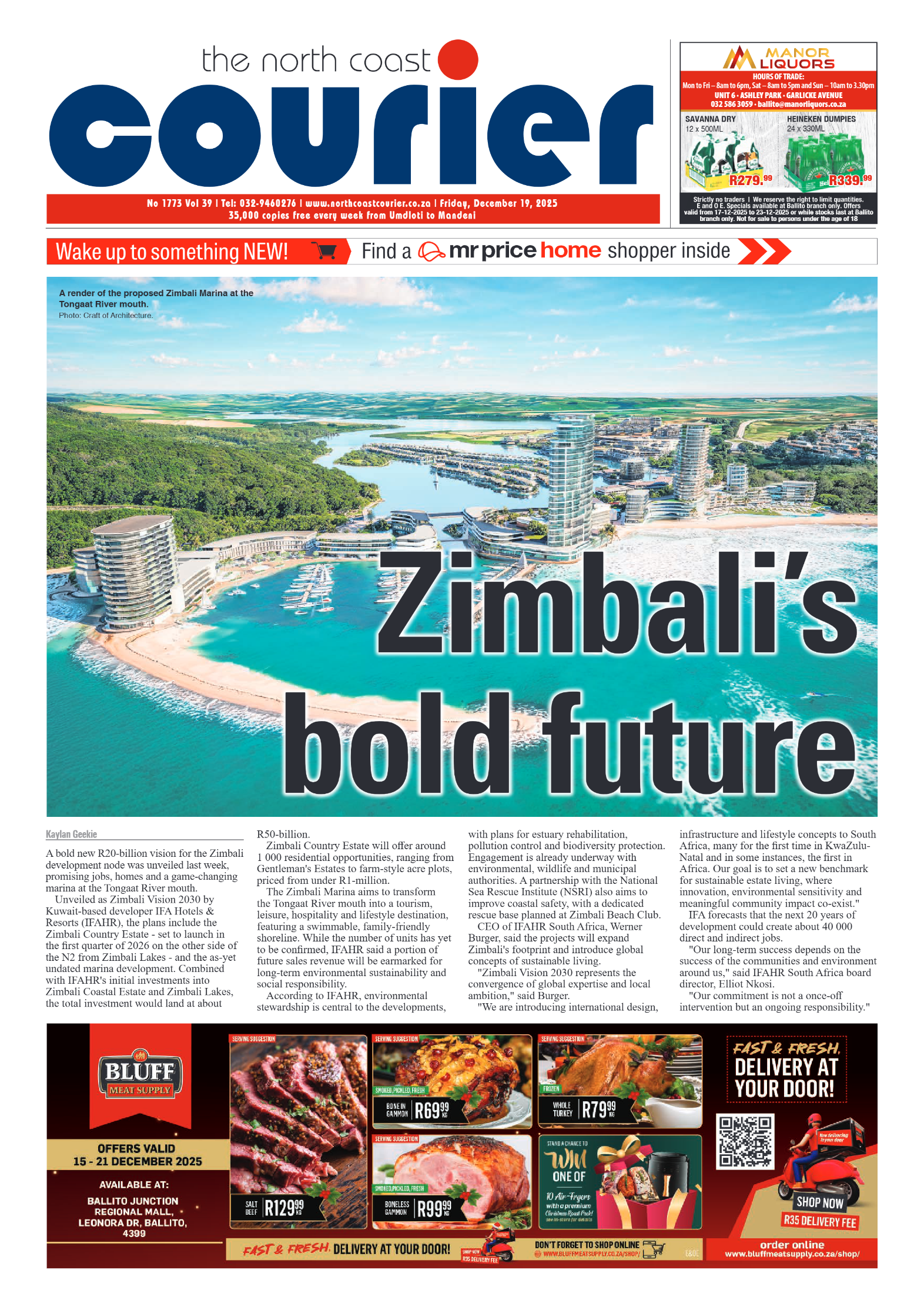 The North Coast Courier – 19 December 2025 page 1