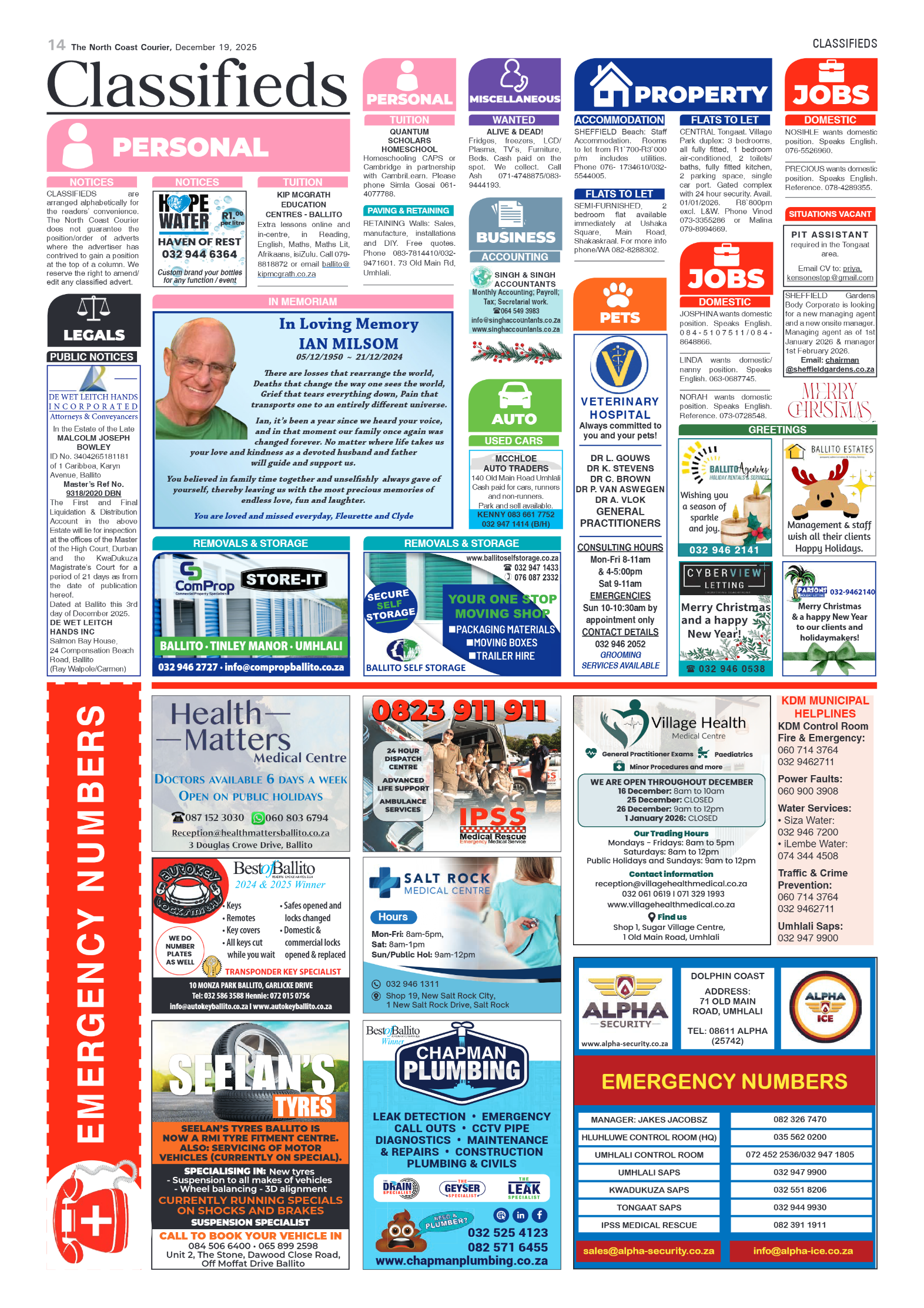 The North Coast Courier – 19 December 2025 page 14