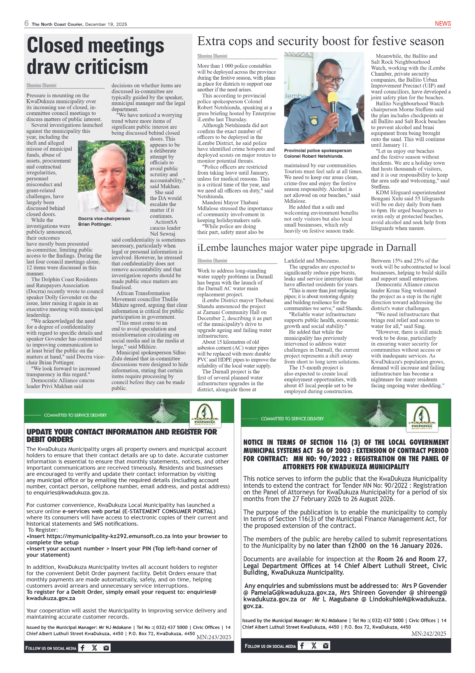 The North Coast Courier – 19 December 2025 page 6