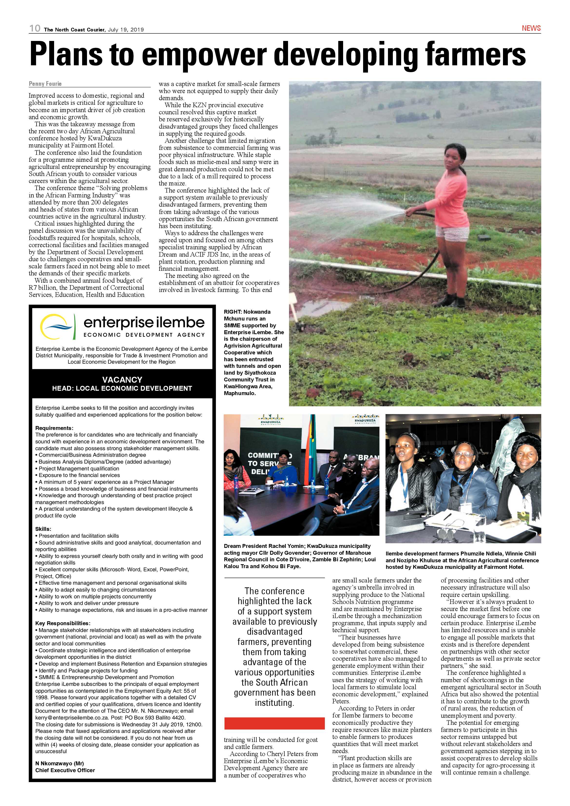 The North Coast Courier 19 July 2019 page 10