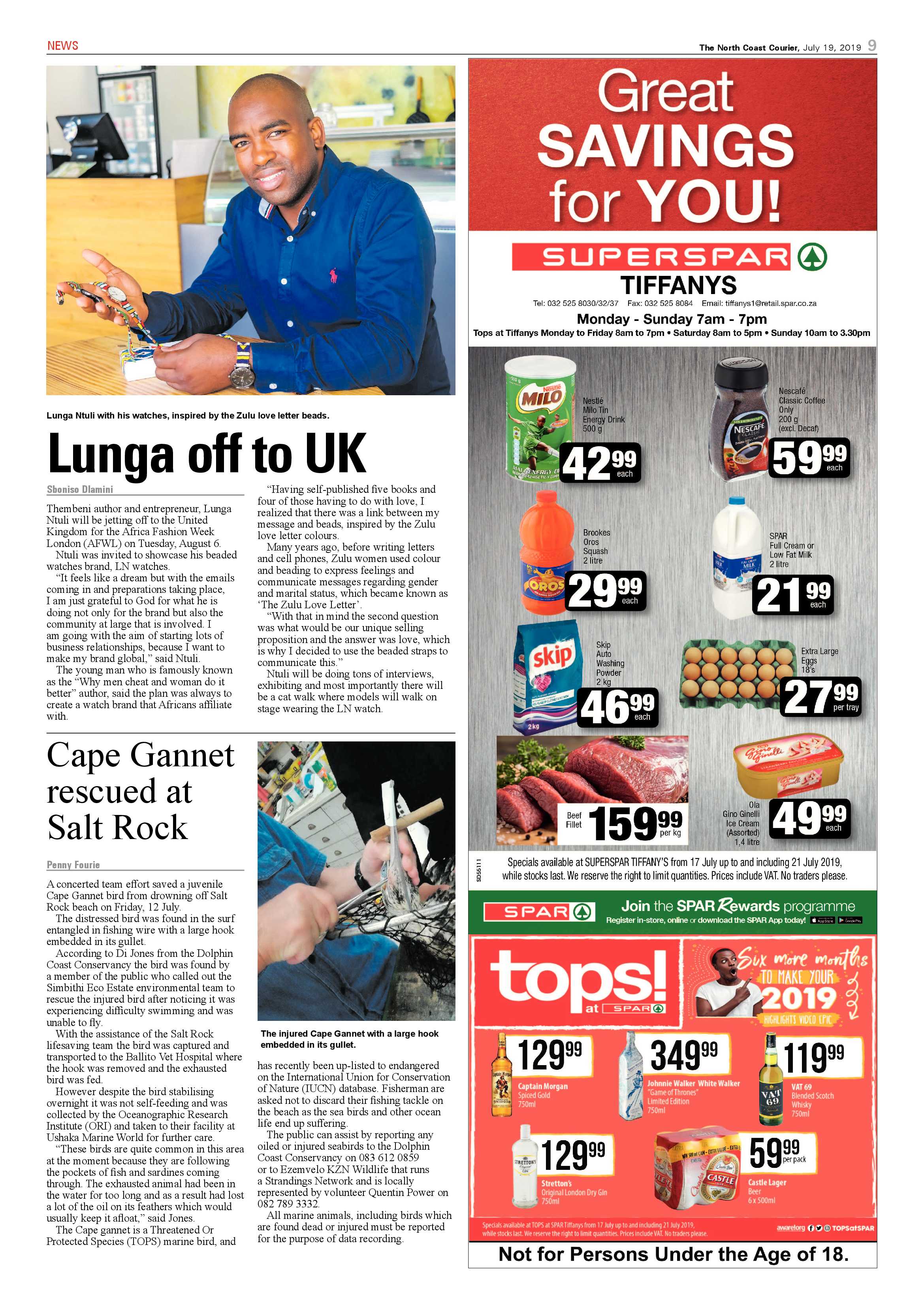The North Coast Courier 19 July 2019 page 9