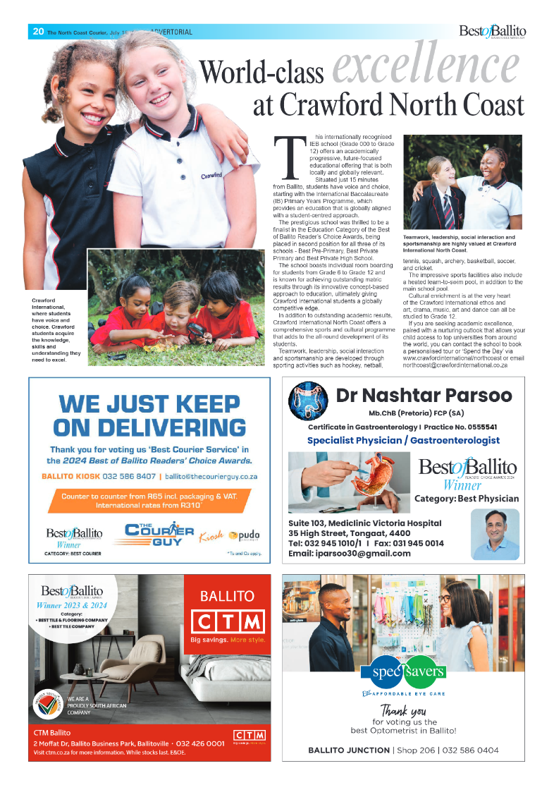The North Coast Courier – 19 July 2024 page 20