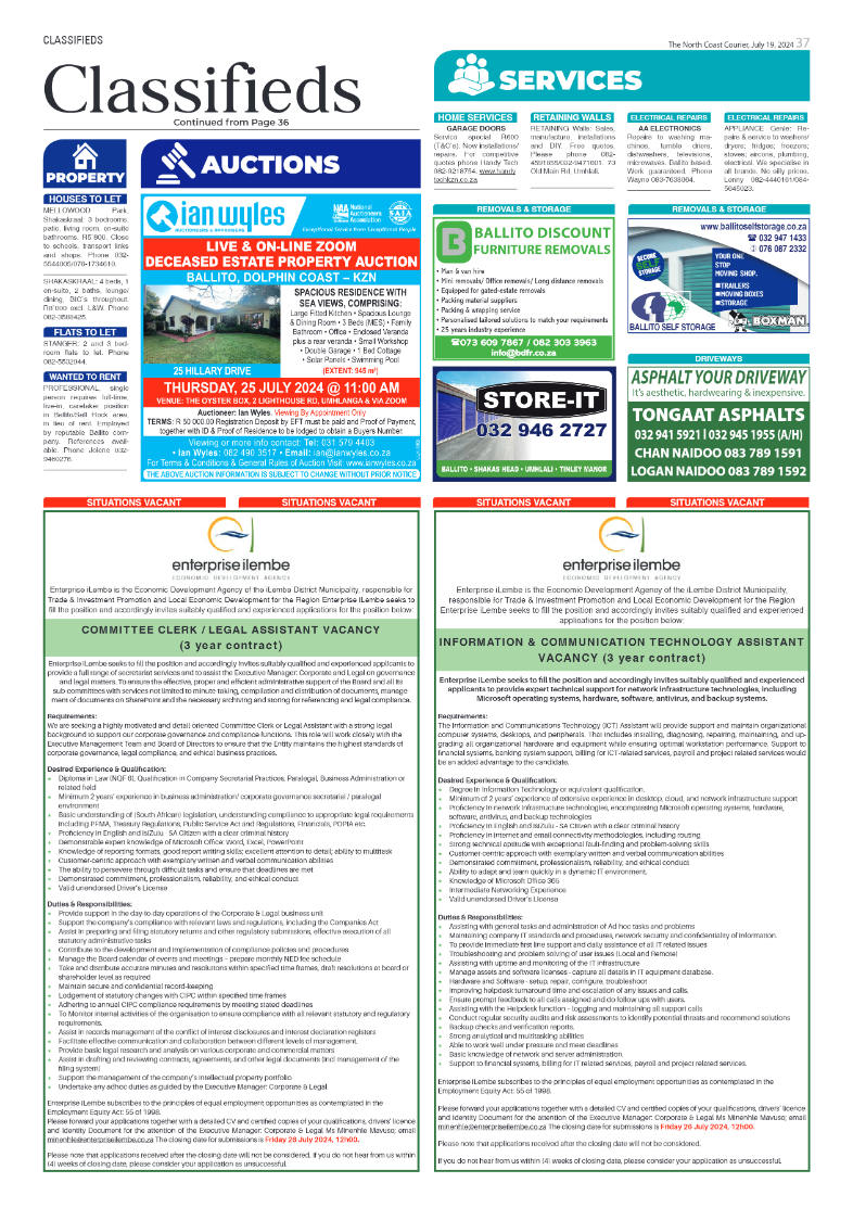 The North Coast Courier – 19 July 2024 page 37