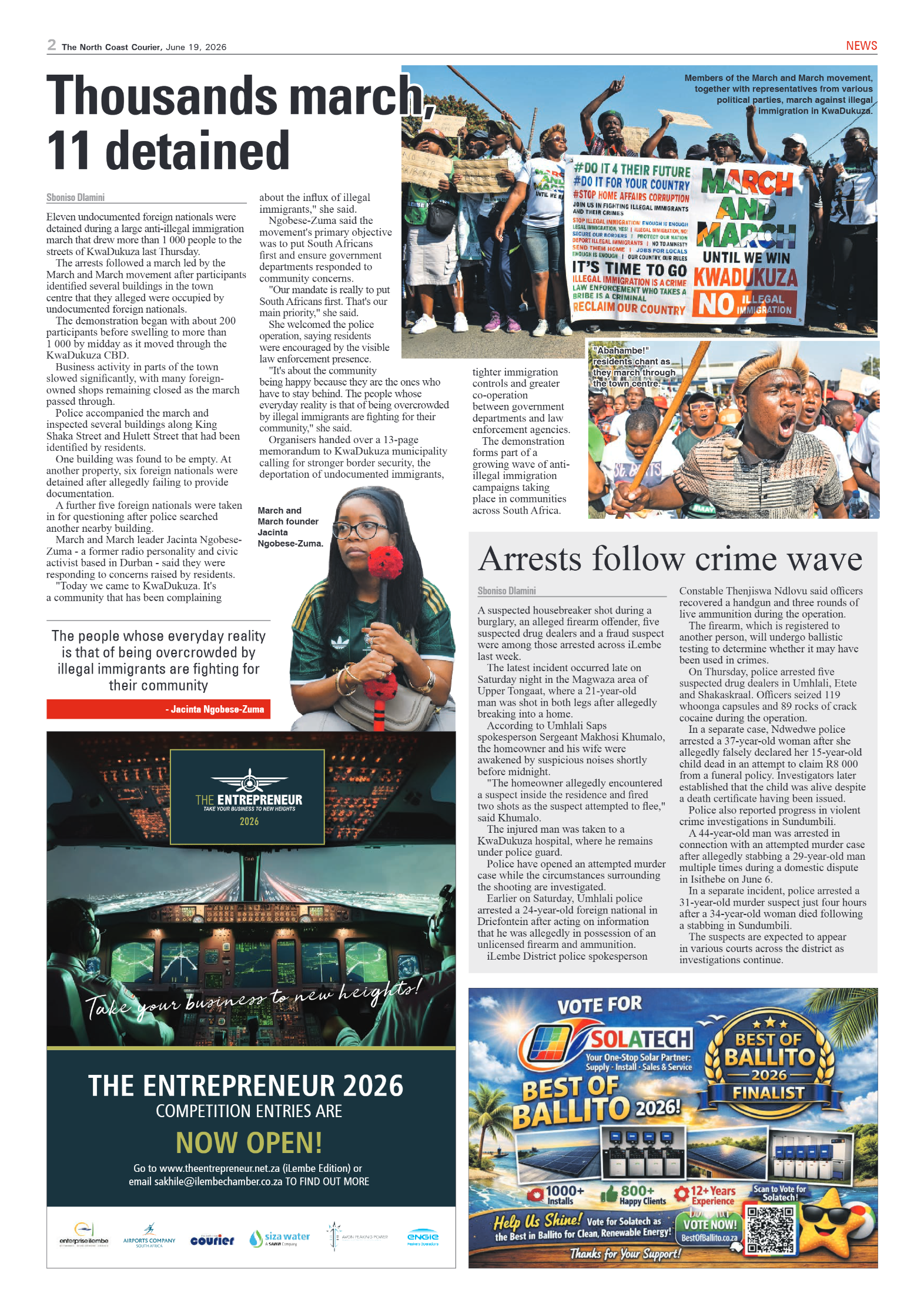 The North Coast Courier – 19 June 2026 page 2