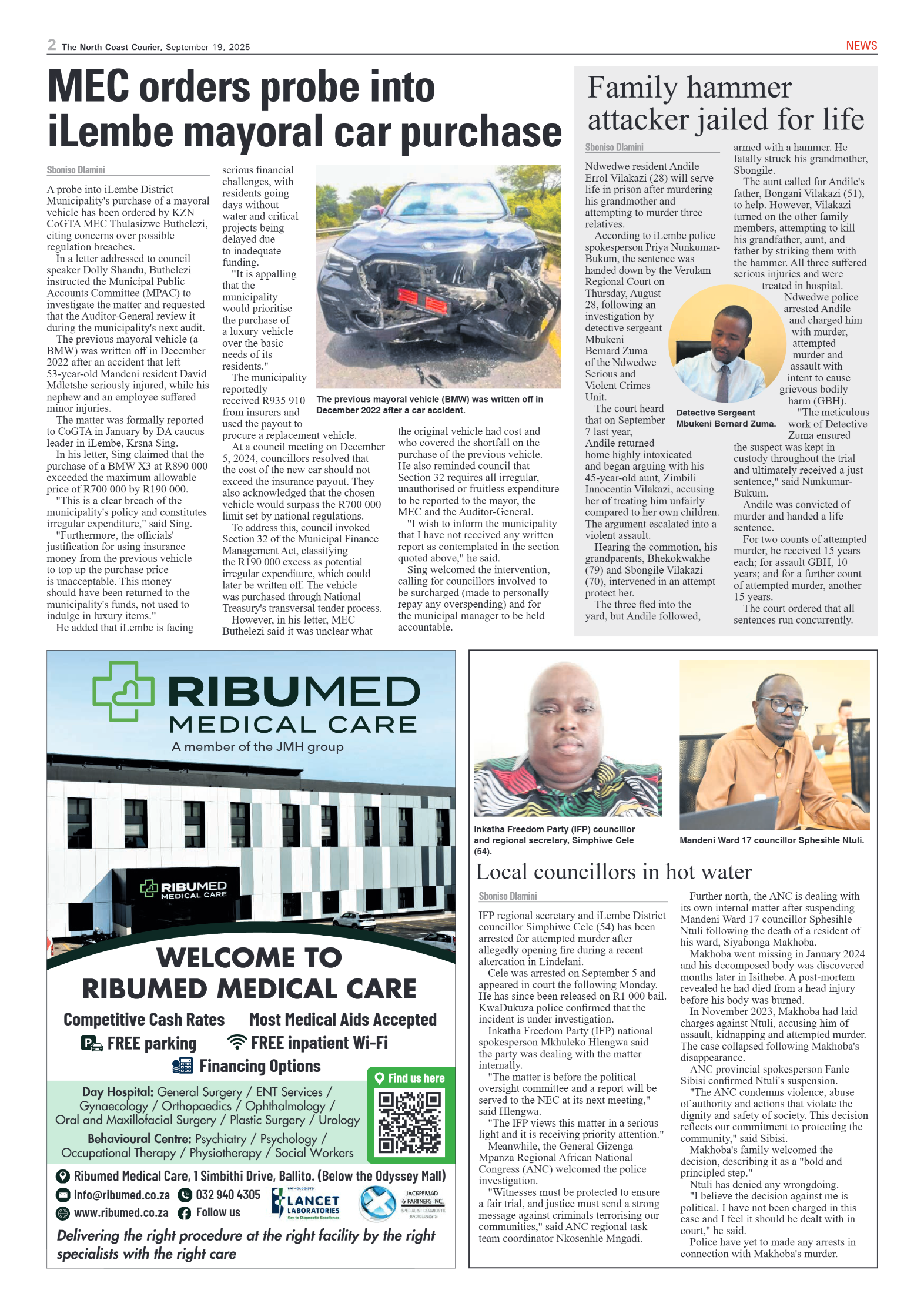 The North Coast Courier – 19 September 2025 page 2