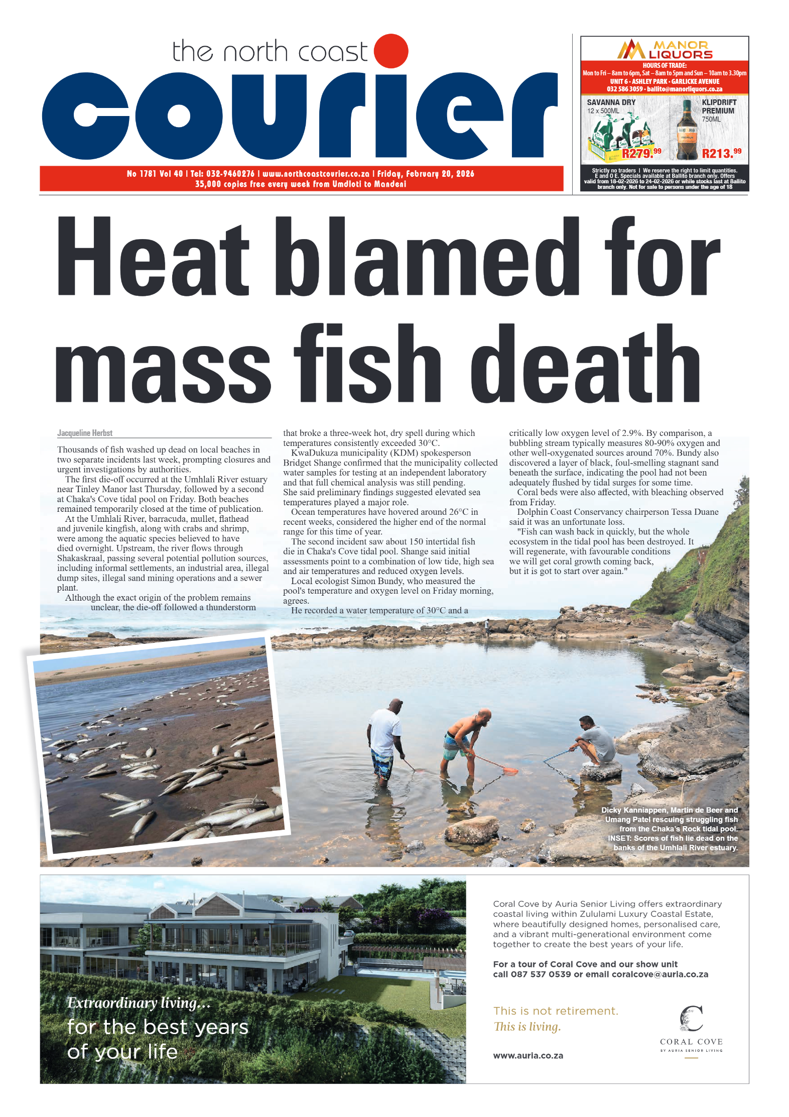 The North Coast Courier – 20 February 2026 page 1