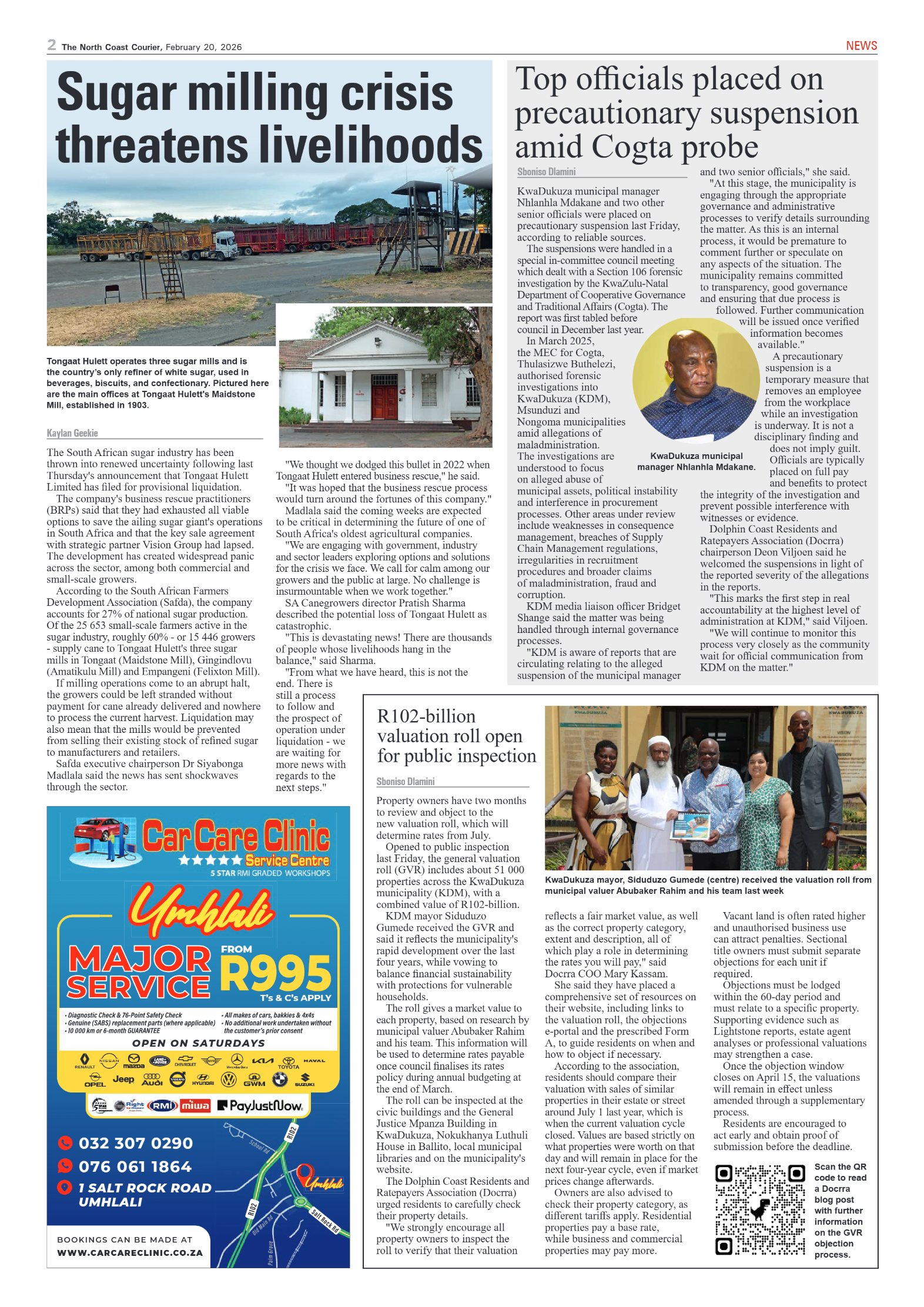 The North Coast Courier – 20 February 2026 page 2