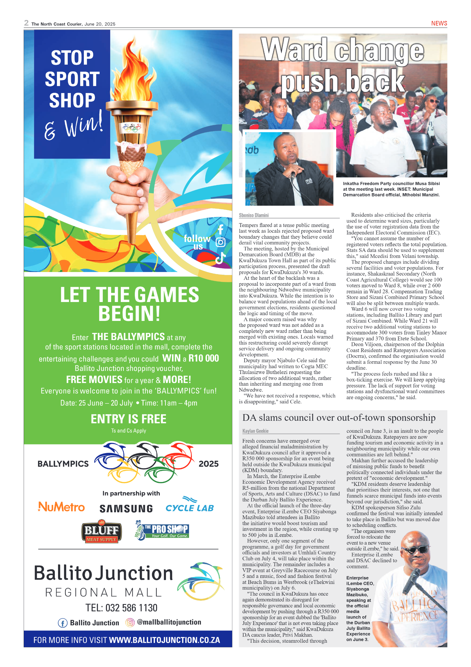 The North Coast Courier – 20 June 2025 page 2