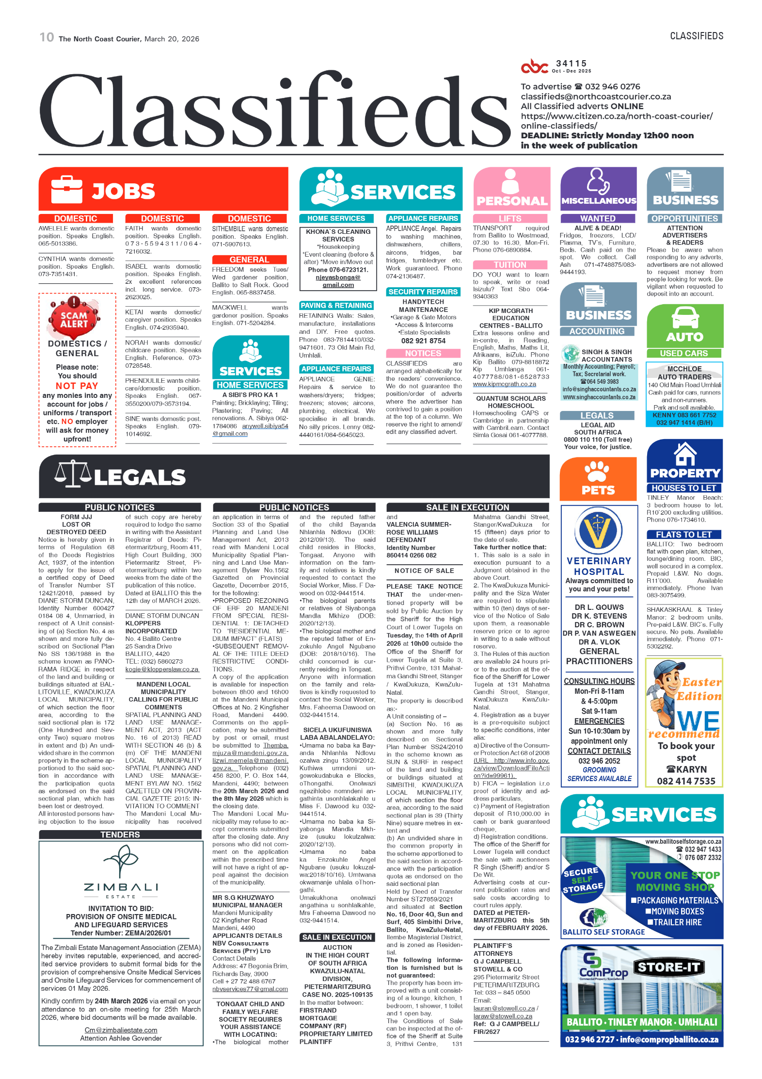 The North Coast Courier – 20 March 2026 page 10