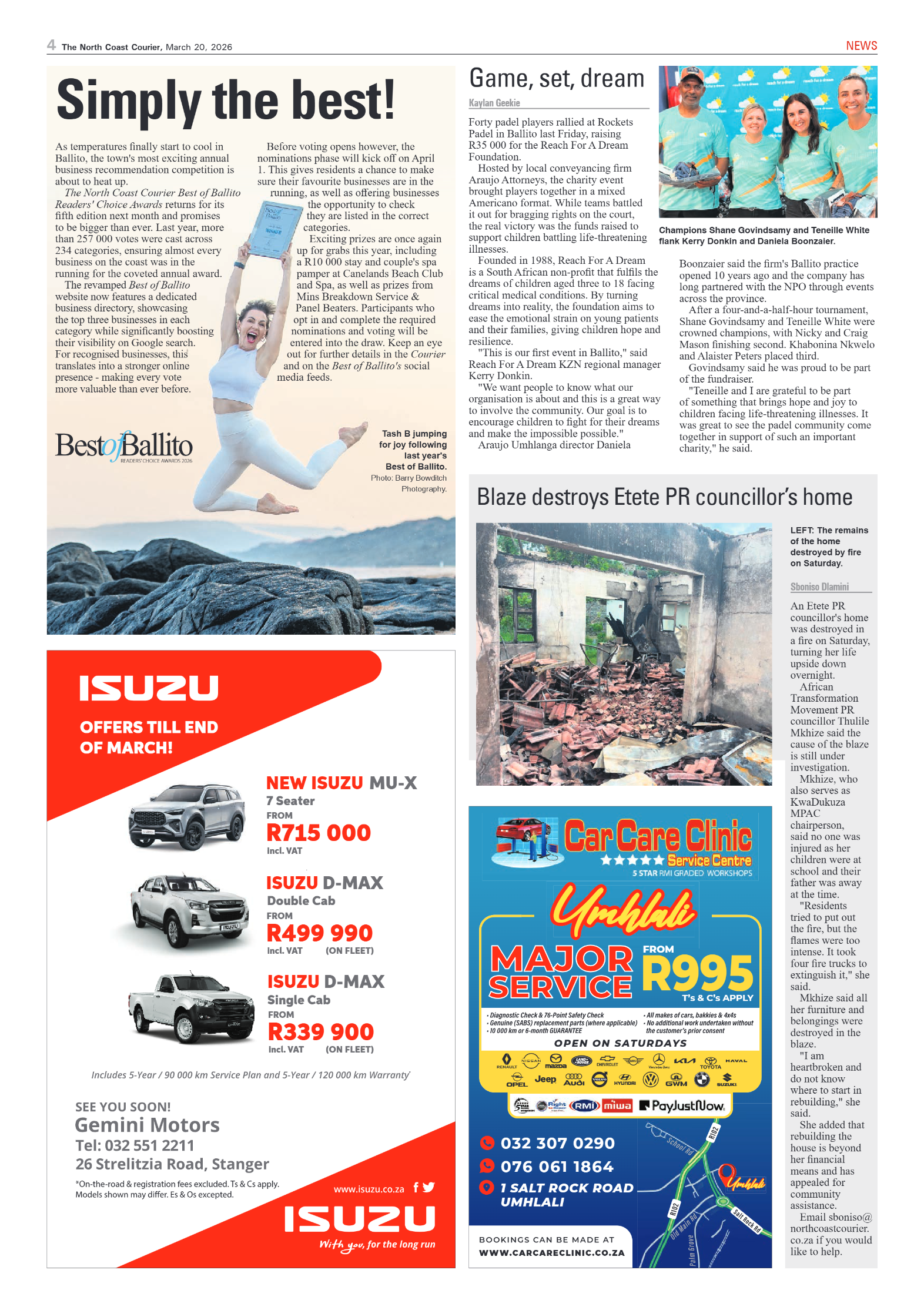 The North Coast Courier – 20 March 2026 page 4