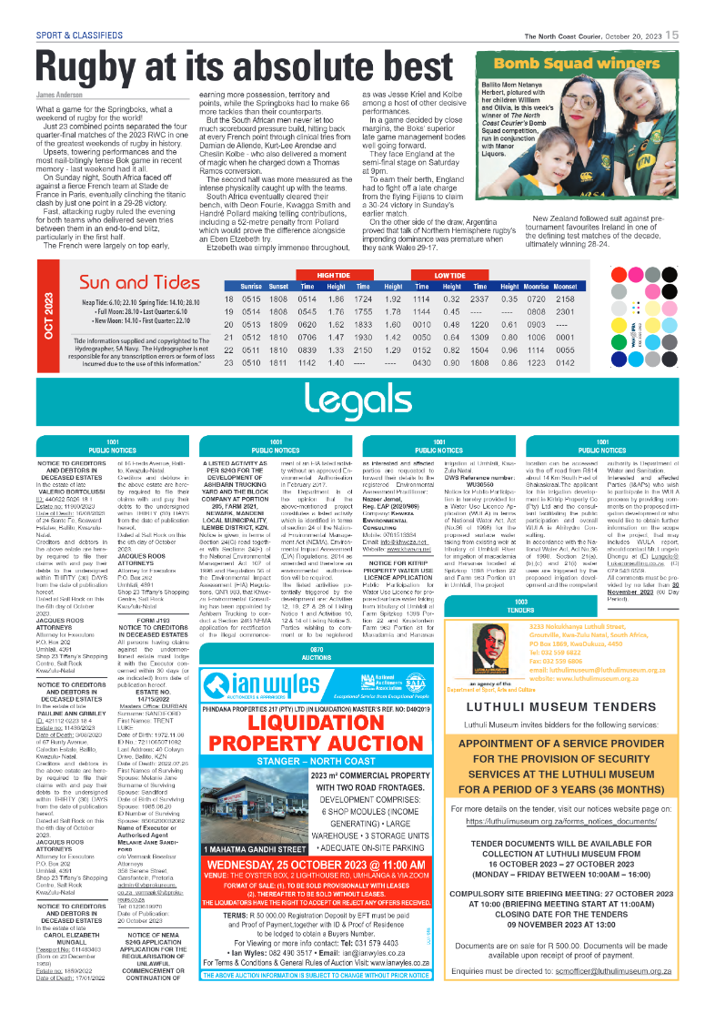The North Coast Courier 20 October 2023 page 15