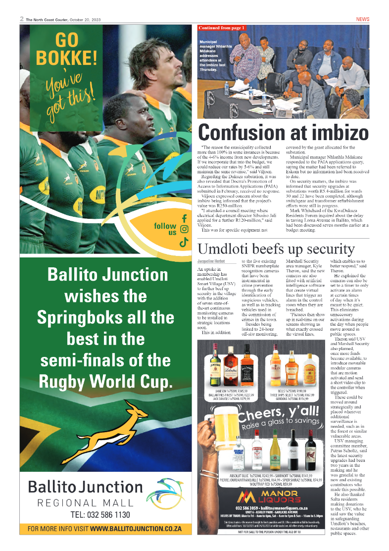 The North Coast Courier 20 October 2023 page 2