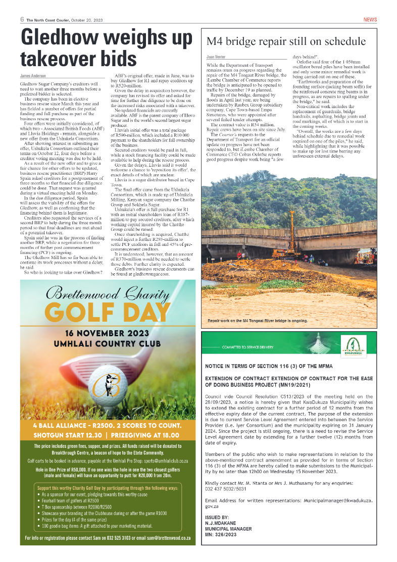 The North Coast Courier 20 October 2023 page 6