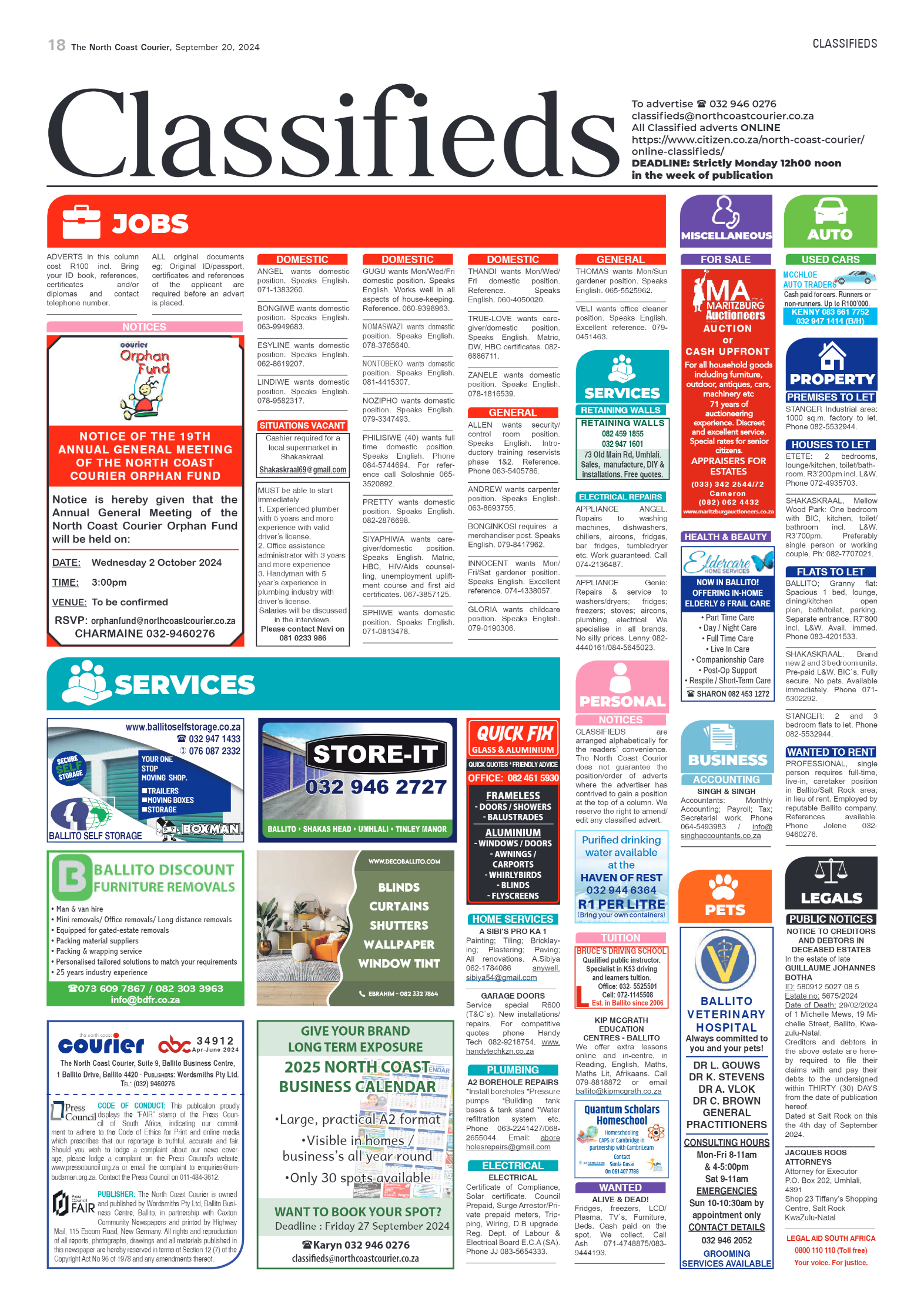 The North Coast Courier – 20 September 2024 page 18