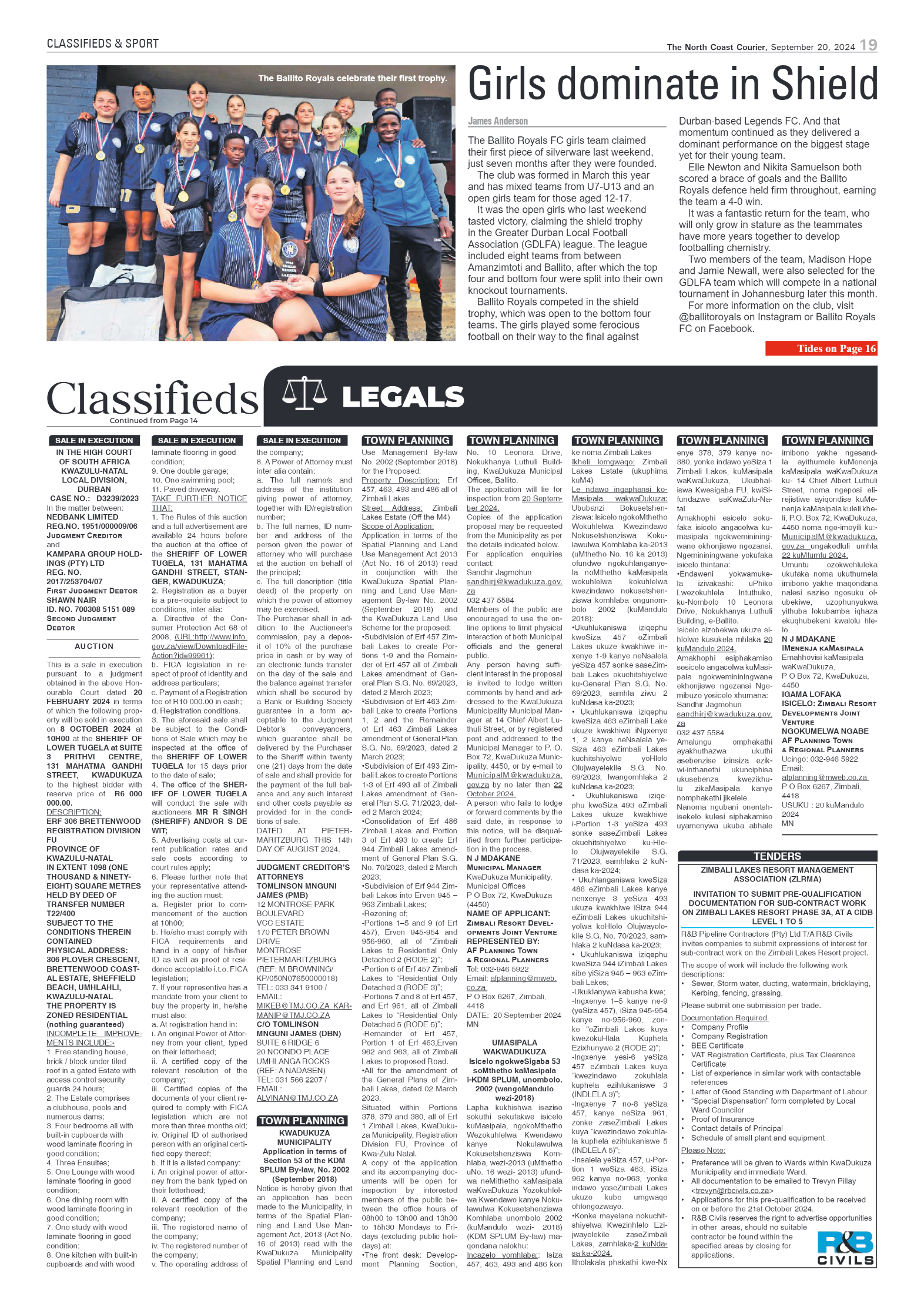 The North Coast Courier – 20 September 2024 page 19