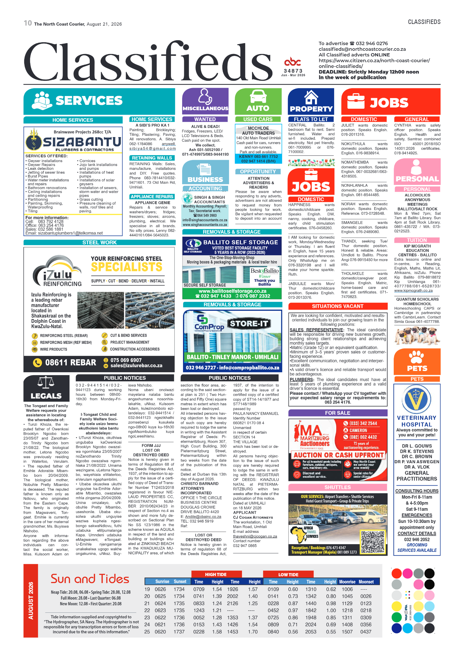 The North Coast Courier – 21 August 2026 page 10