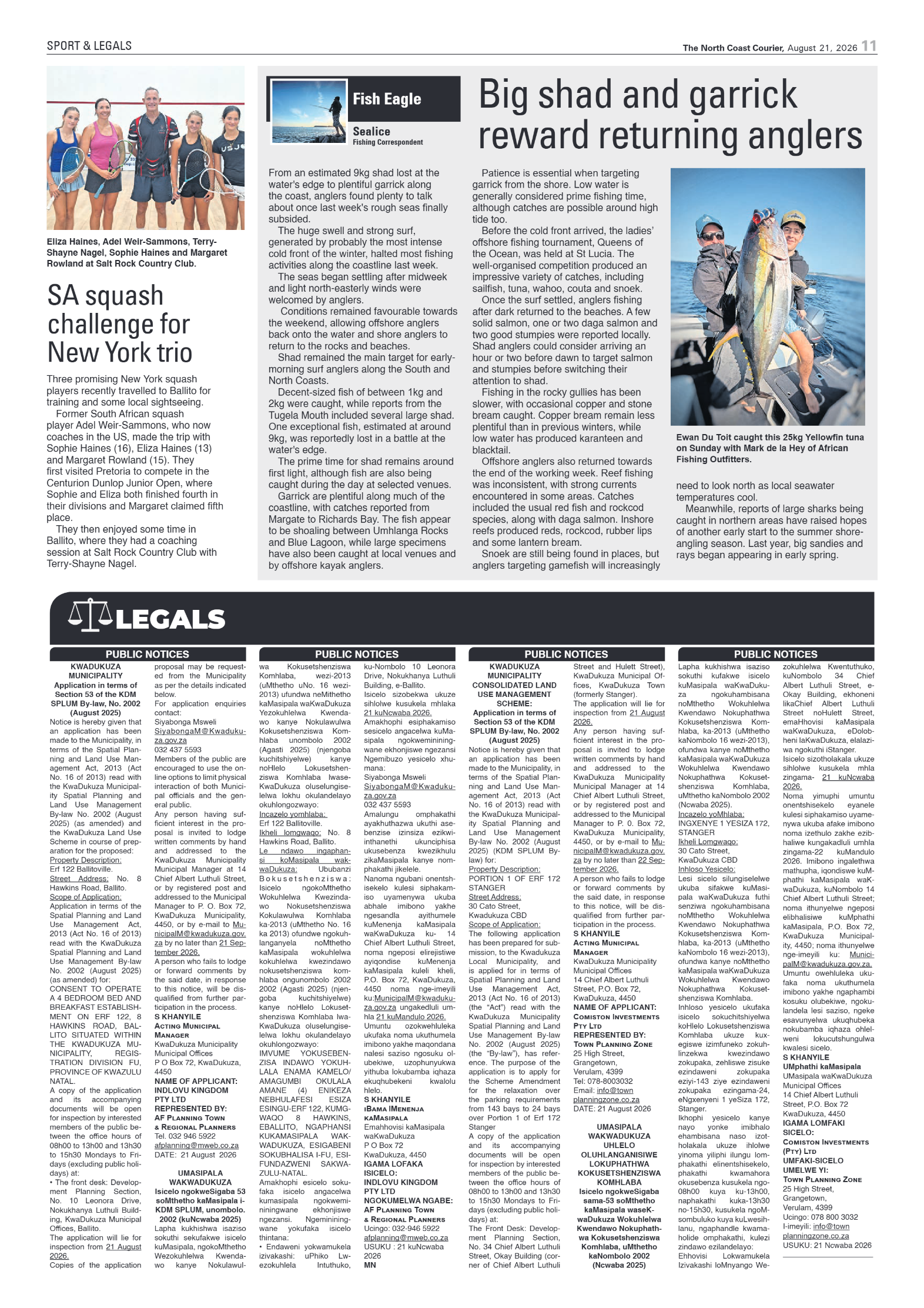The North Coast Courier – 21 August 2026 page 11