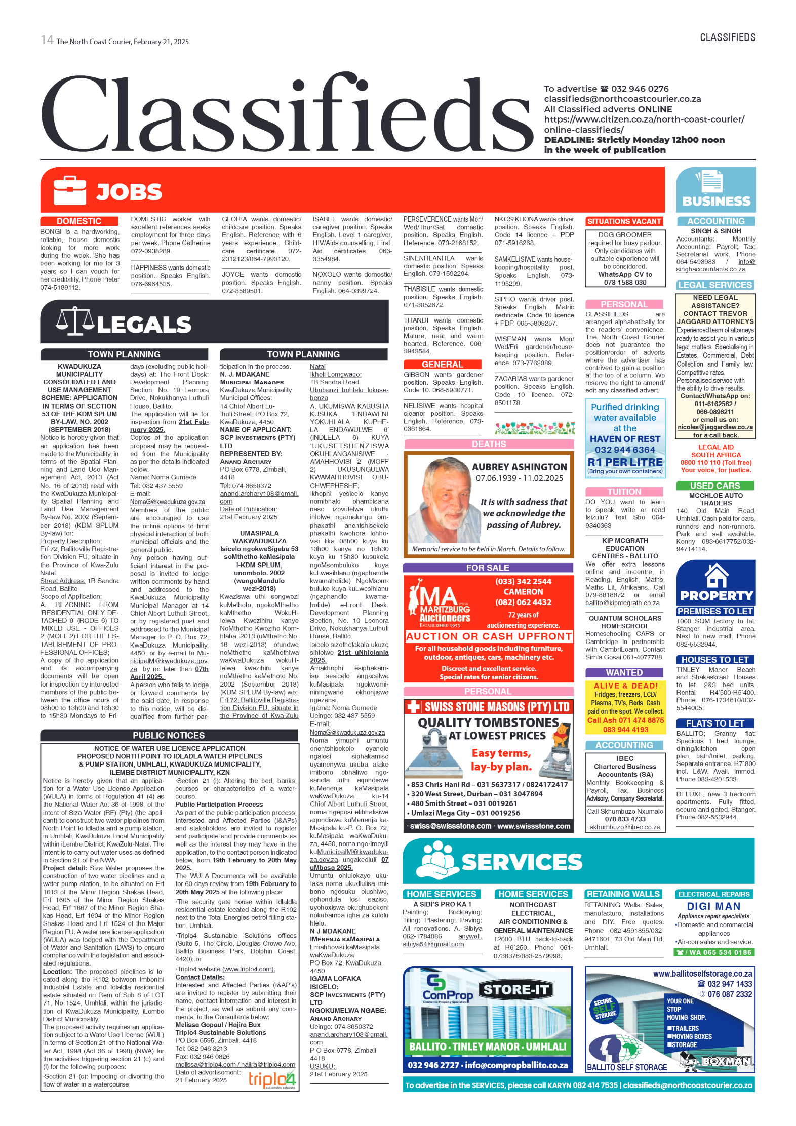 The North Coast Courier – 21 February 2025 page 14