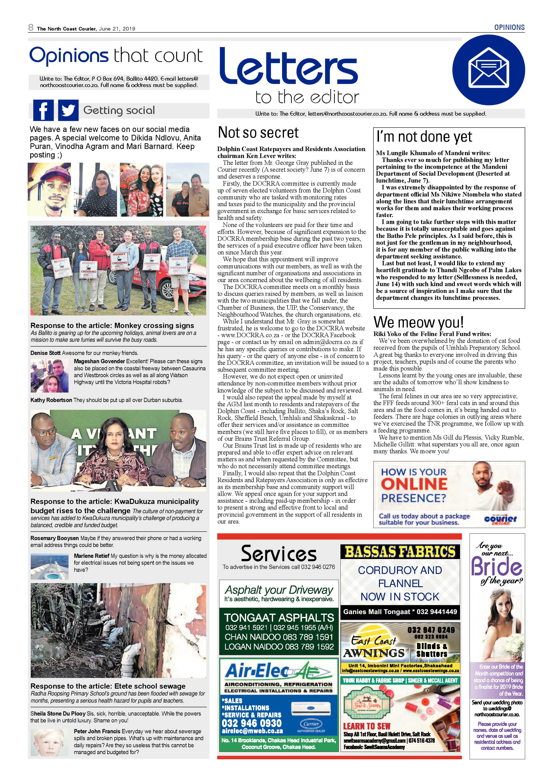 The North Coast Courier 21 June 2019 page 8