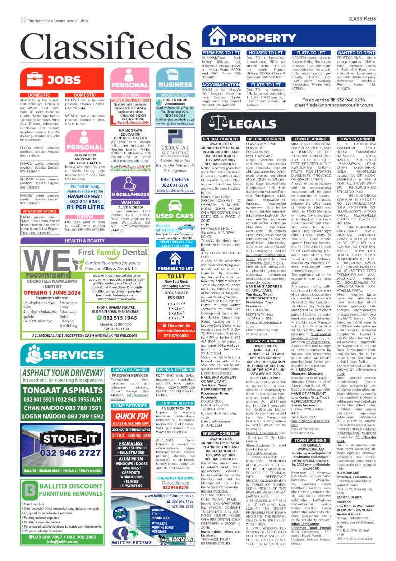 The North Coast Courier – 21 June 2024 page 22