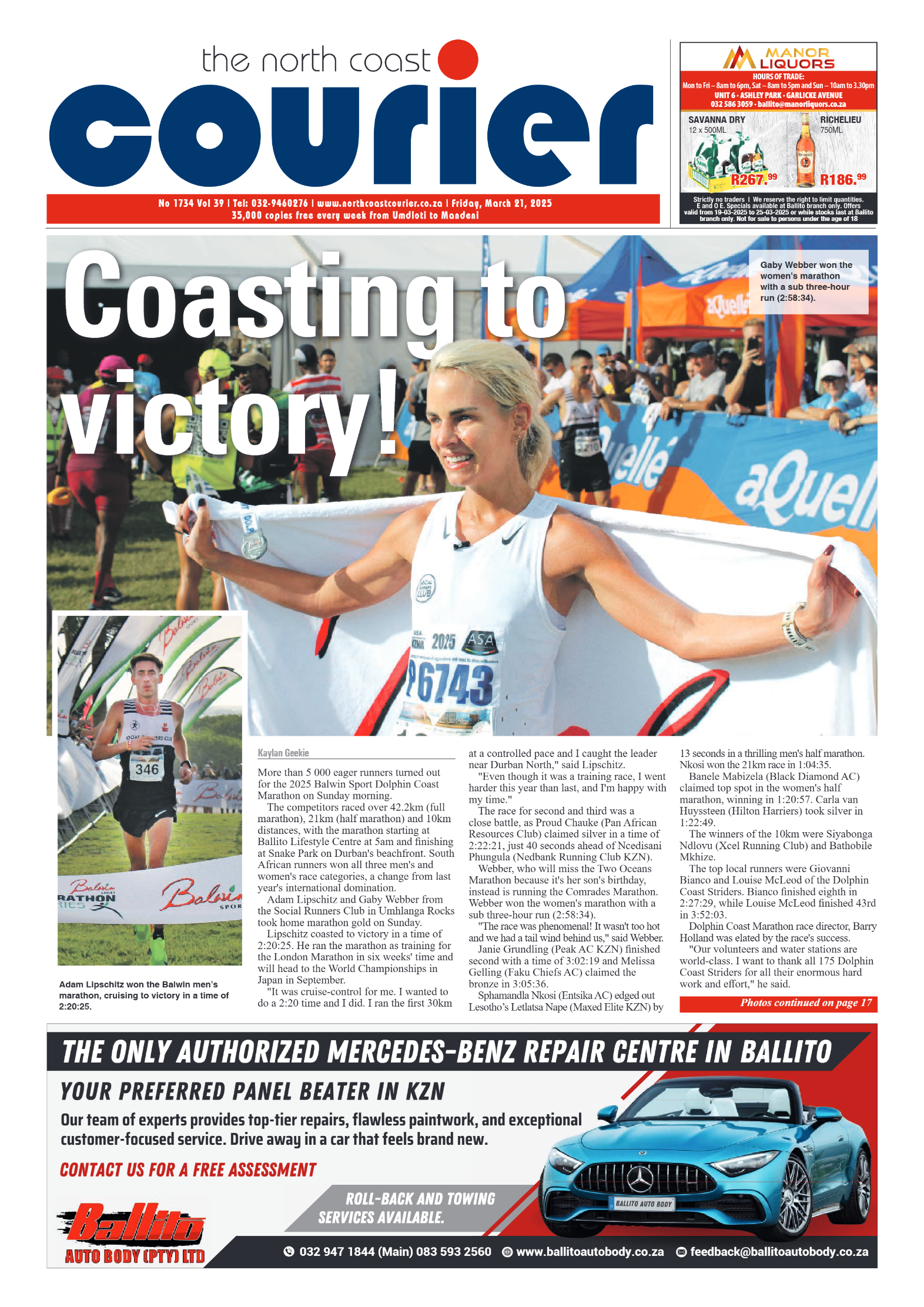 The North Coast Courier – 21 March 2025 page 1
