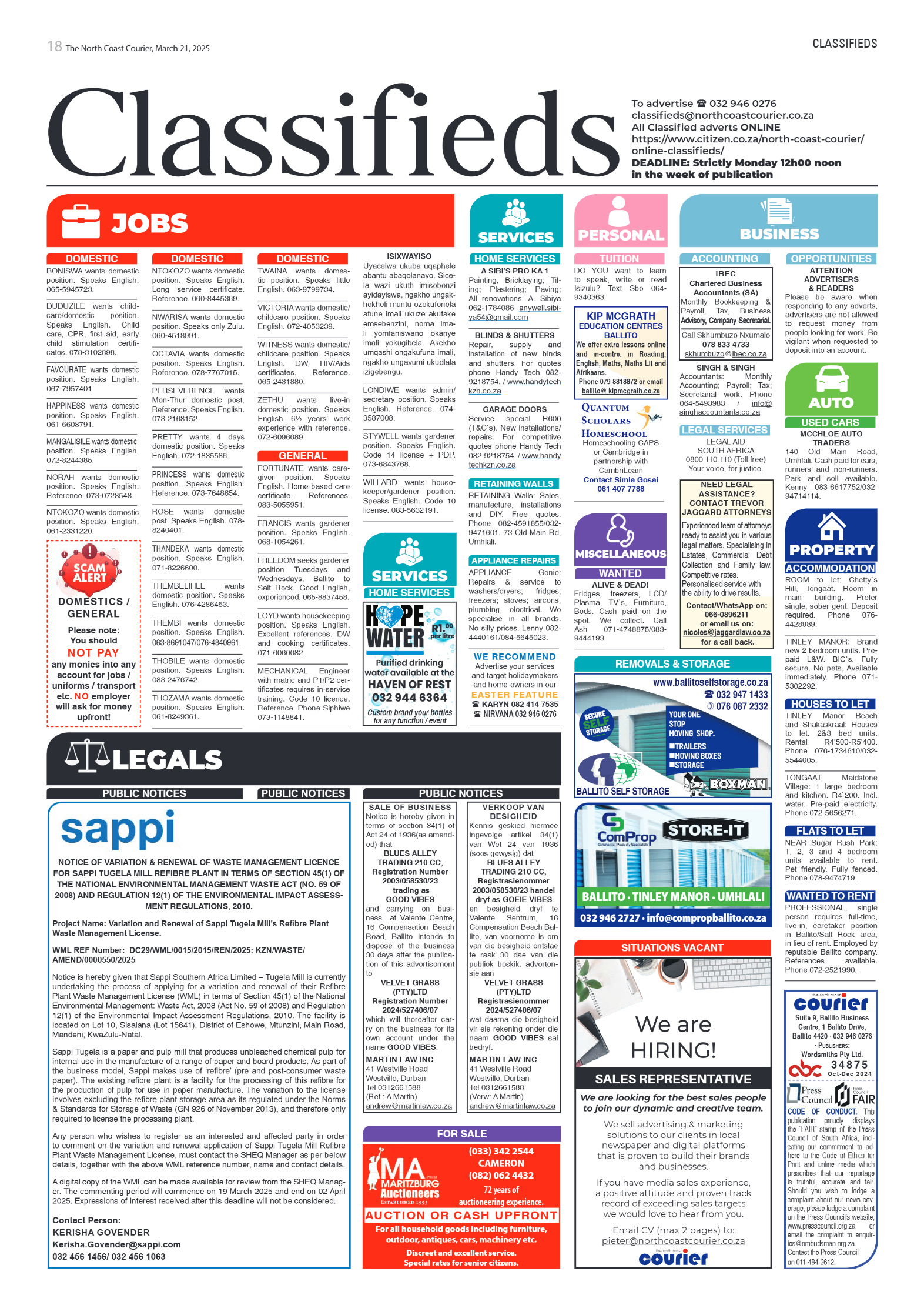 The North Coast Courier – 21 March 2025 page 18