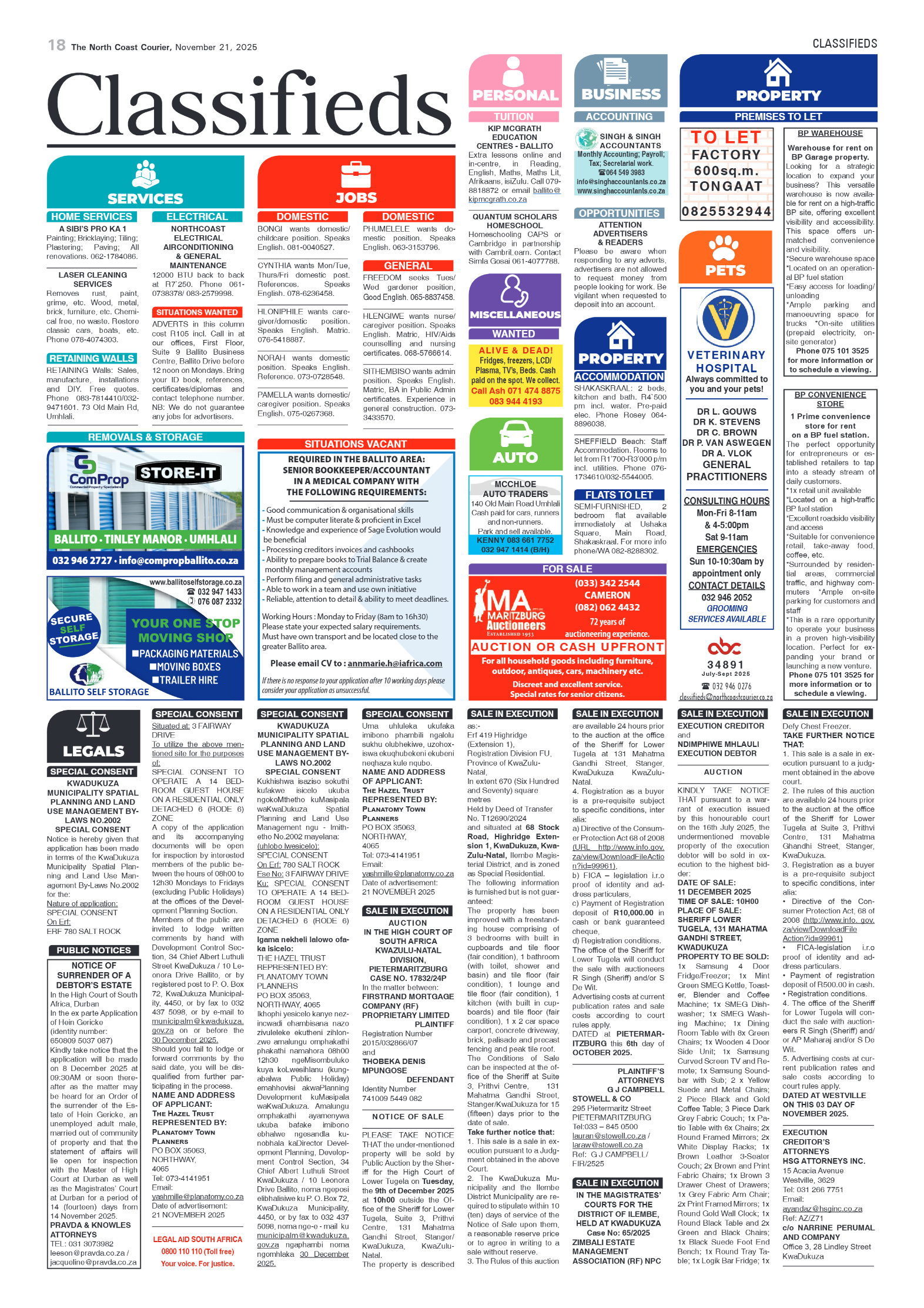 The North Coast Courier – 21 November 2025 page 18