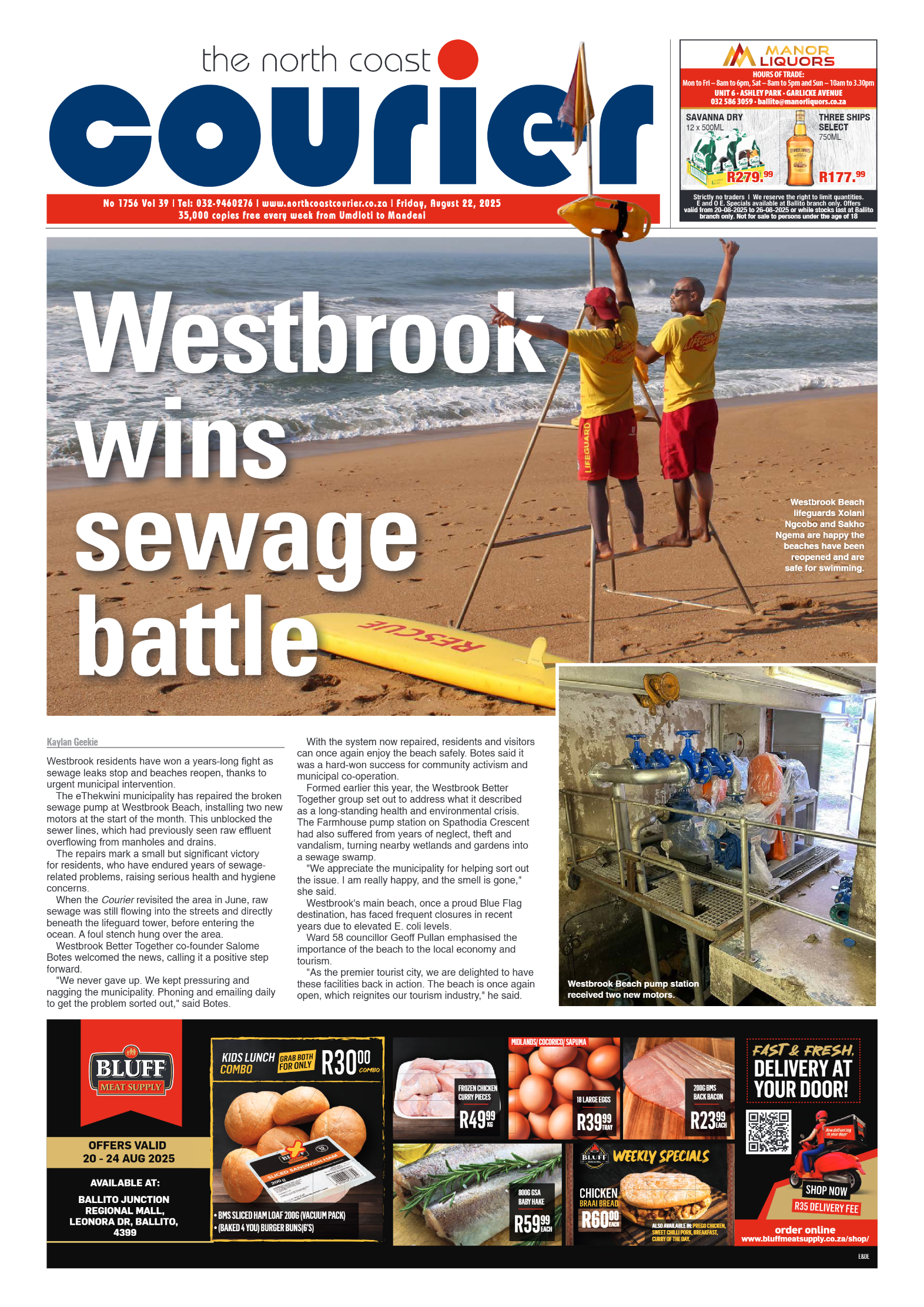 The North Coast Courier – 22 August 2025 page 1