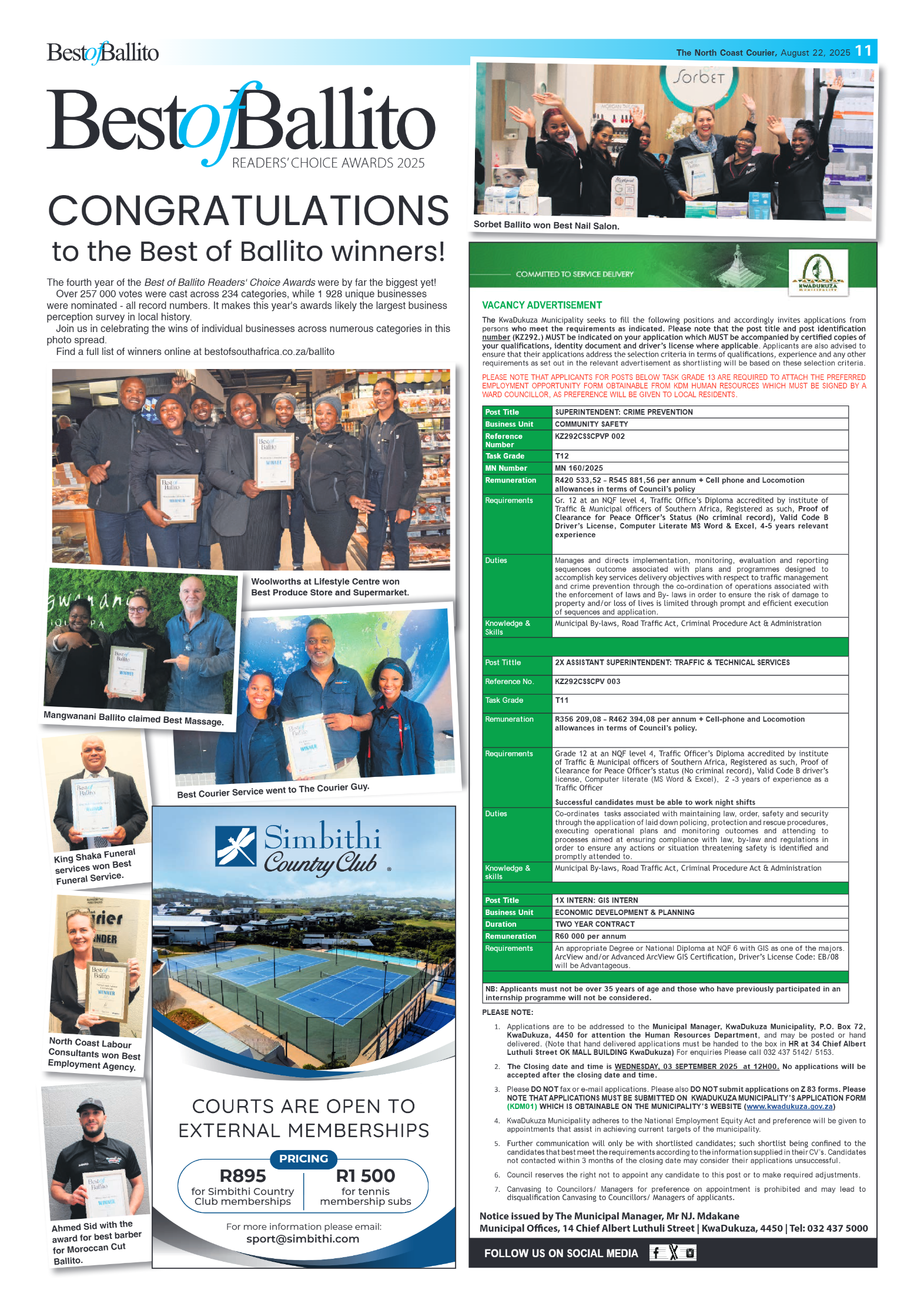 The North Coast Courier – 22 August 2025 page 11