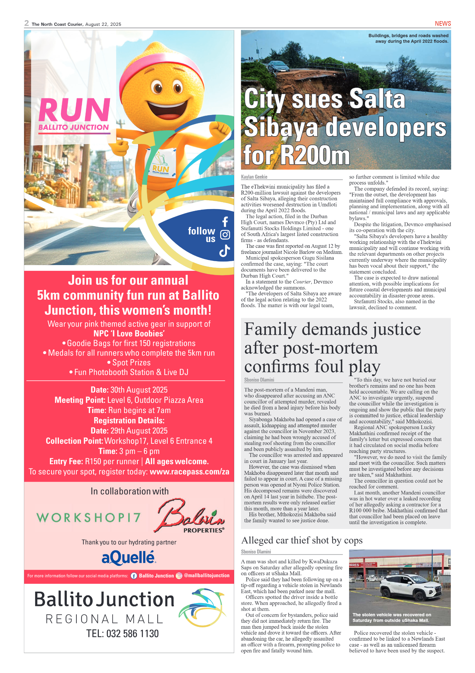 The North Coast Courier – 22 August 2025 page 2