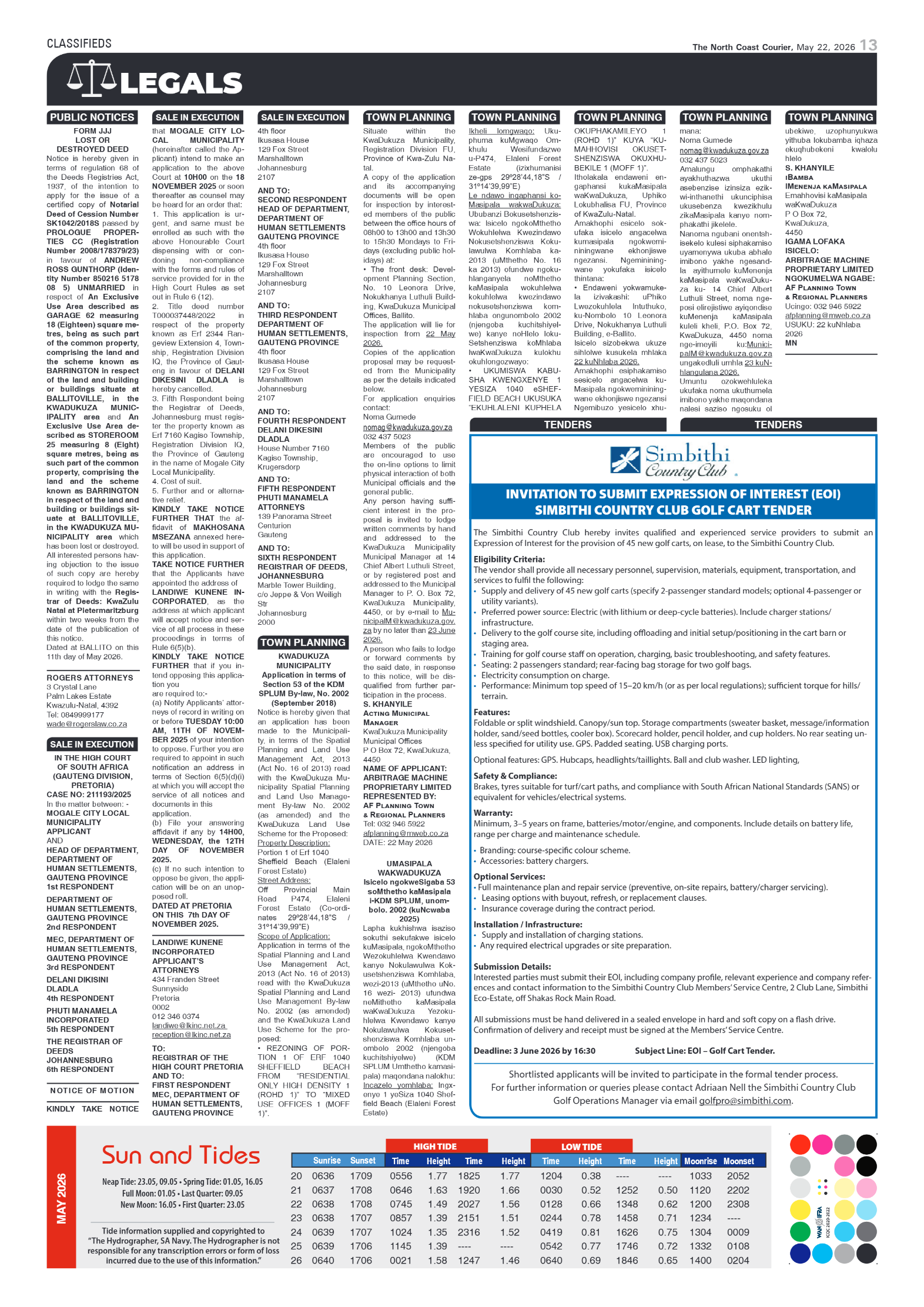 The North Coast Courier – 22 May 2026 page 13