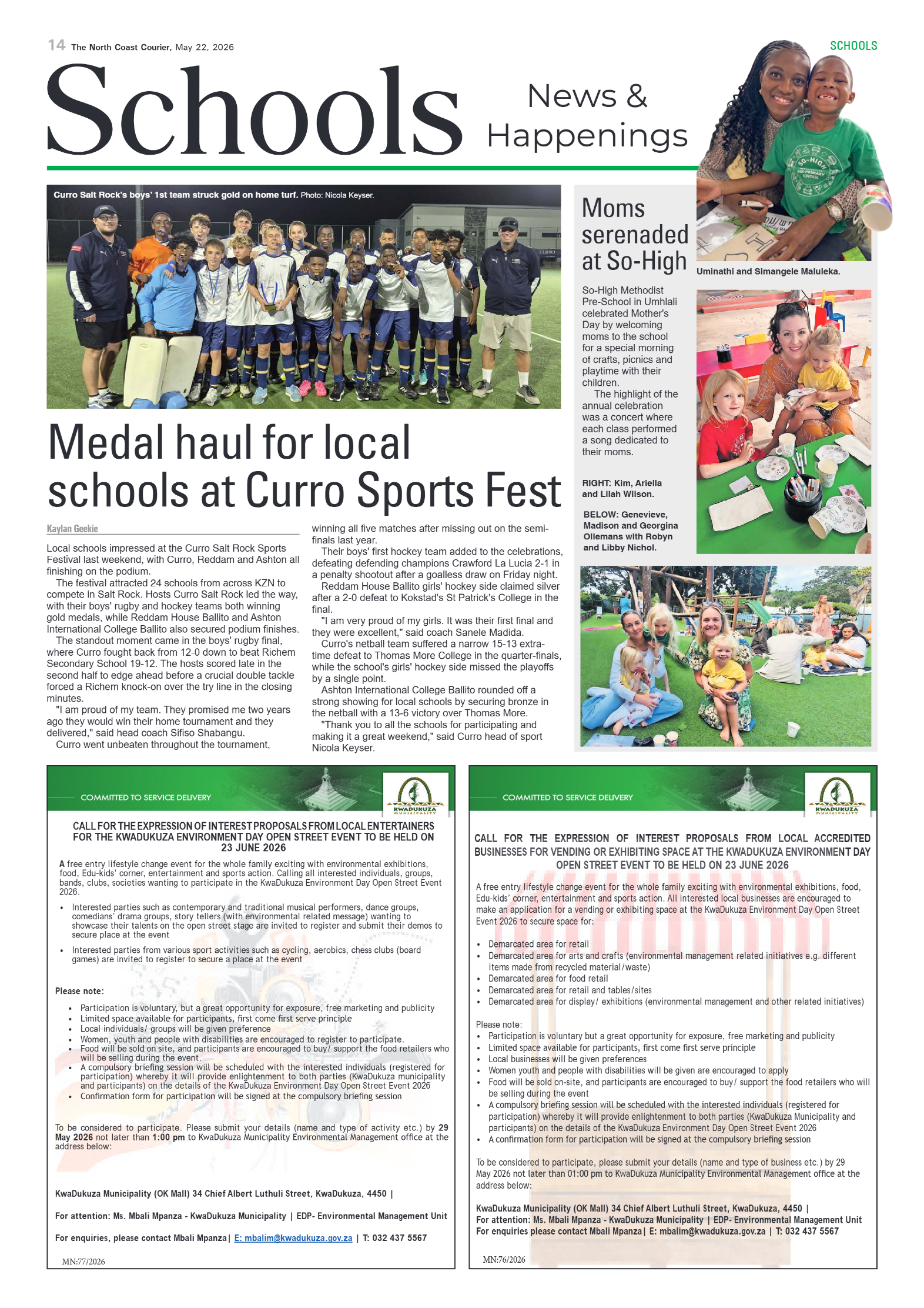 The North Coast Courier – 22 May 2026 page 14