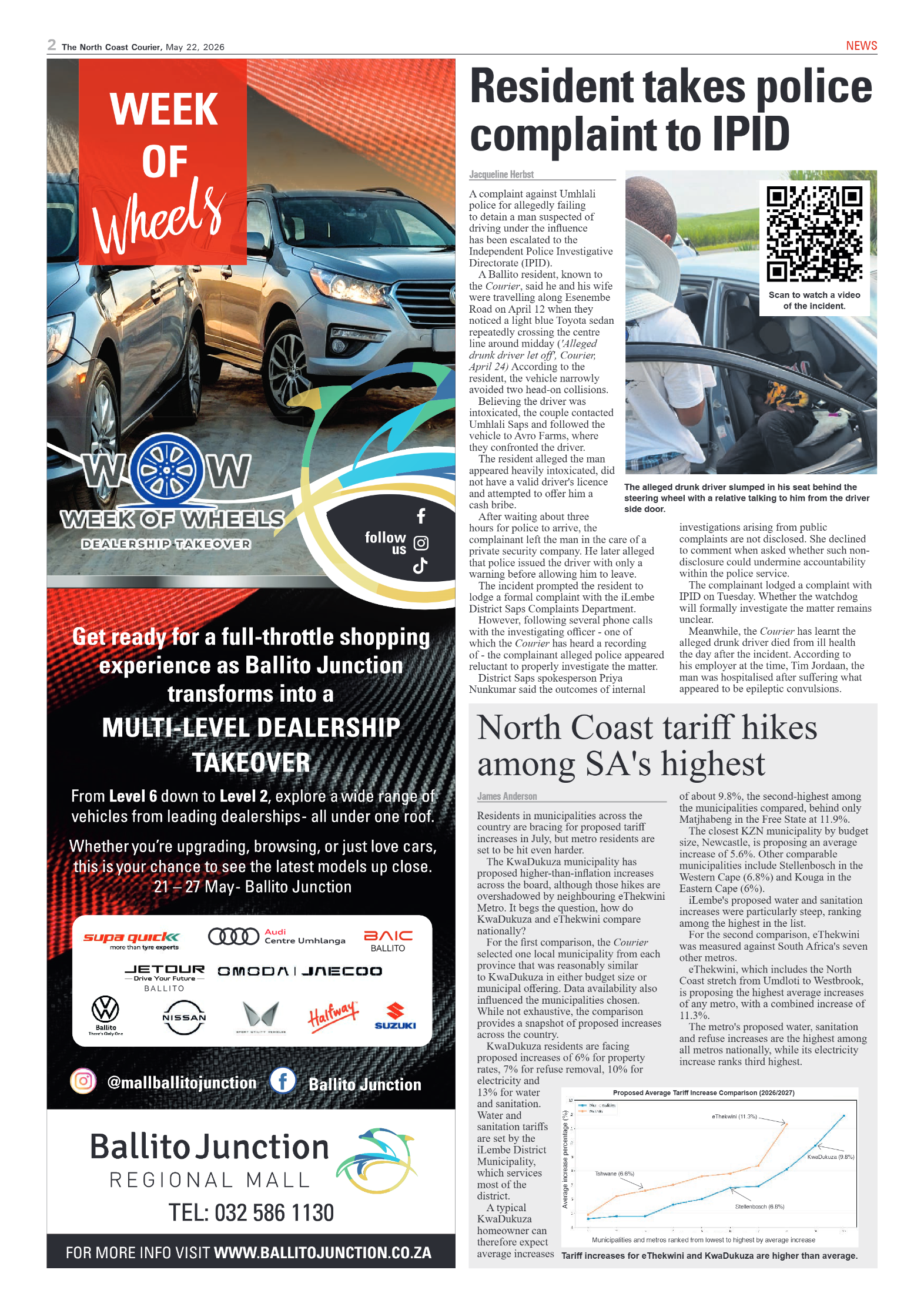 The North Coast Courier – 22 May 2026 page 2