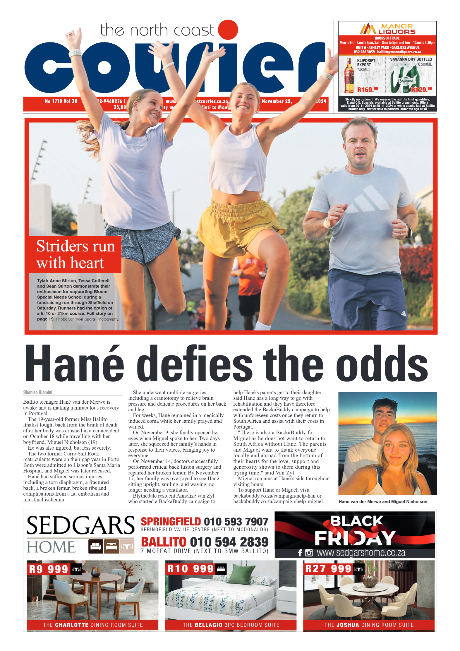 The North Coast Courier – 22 November 2024 page 1