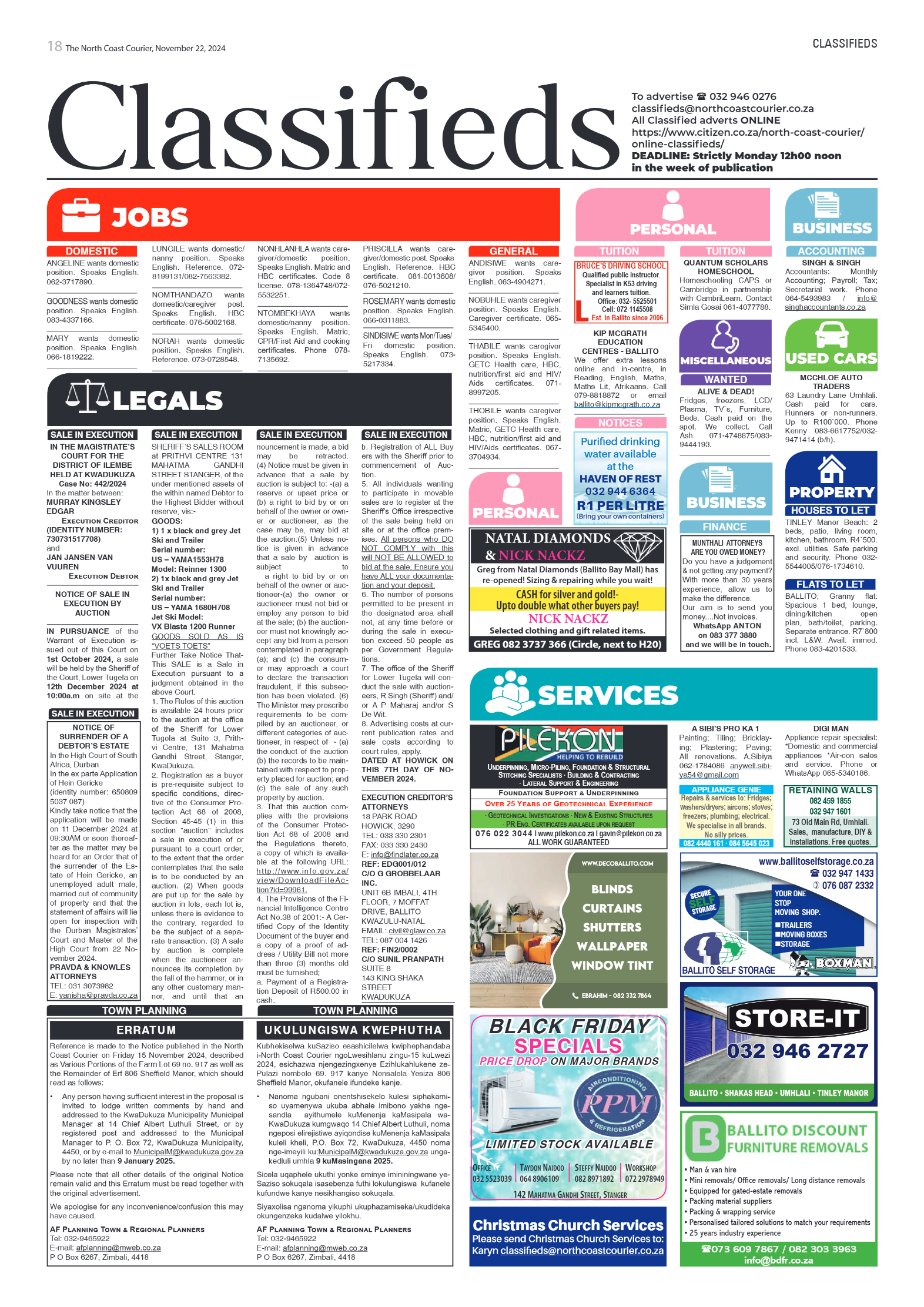 The North Coast Courier – 22 November 2024 page 18