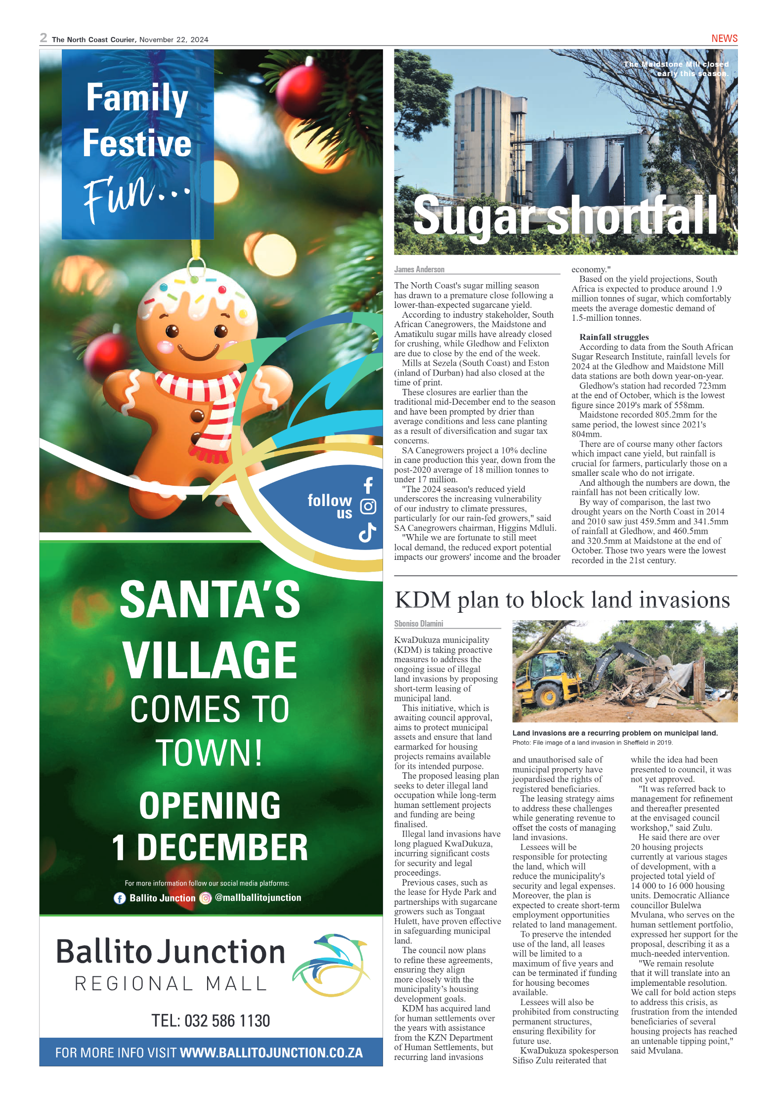 The North Coast Courier – 22 November 2024 page 2