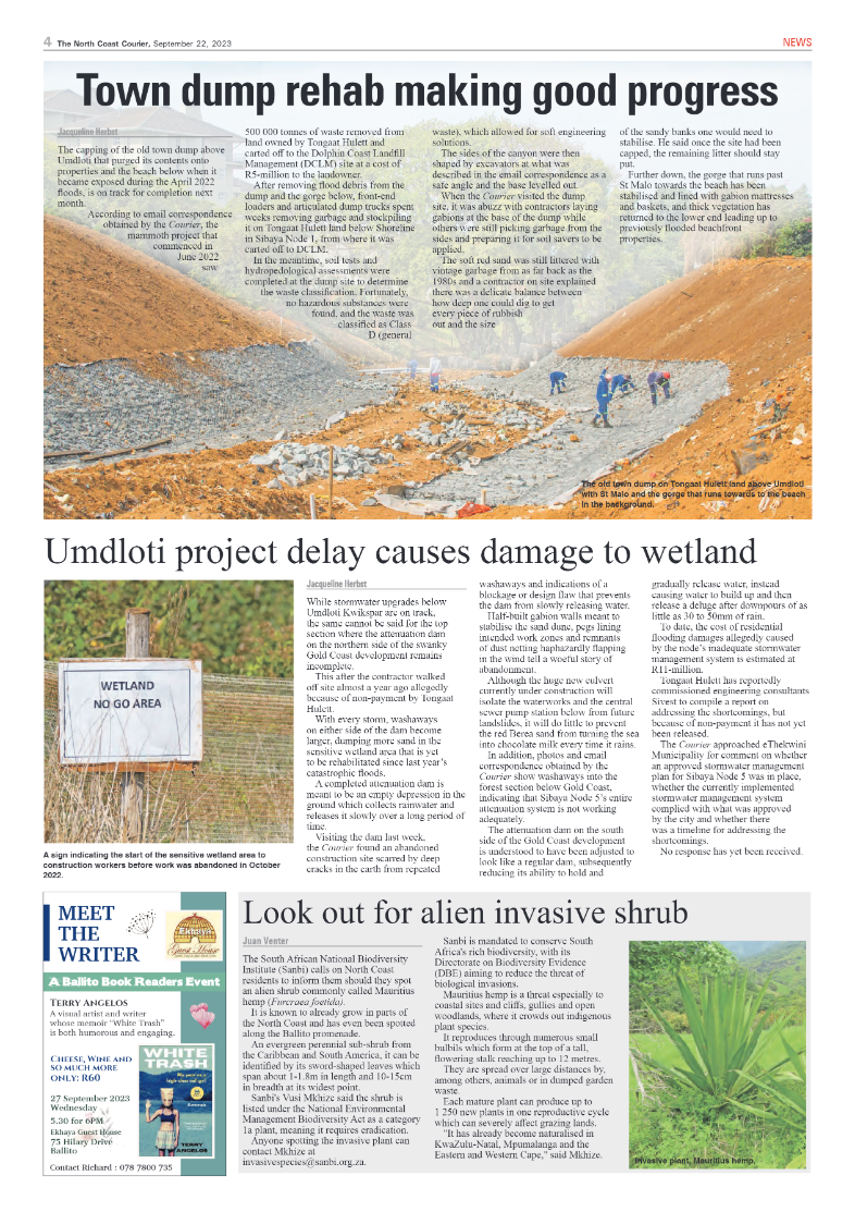 The North Coast Courier 22 September 2023 page 4