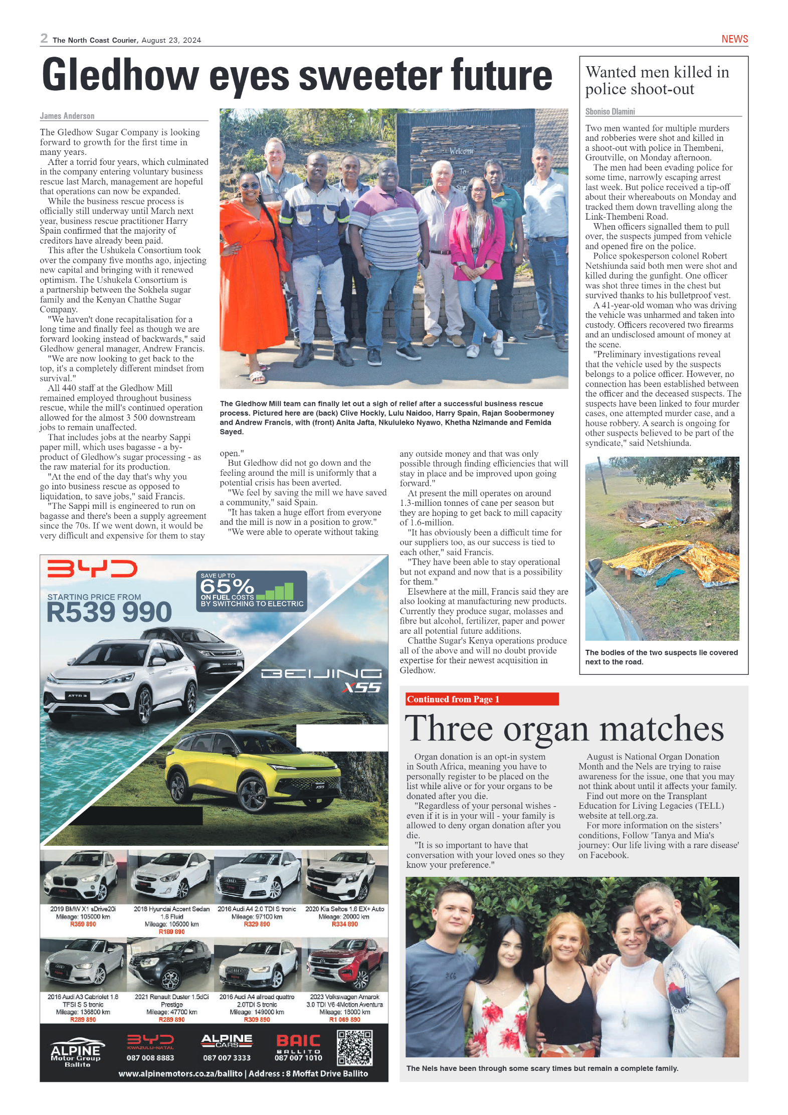The North Coast Courier – 23 August 2024 page 2
