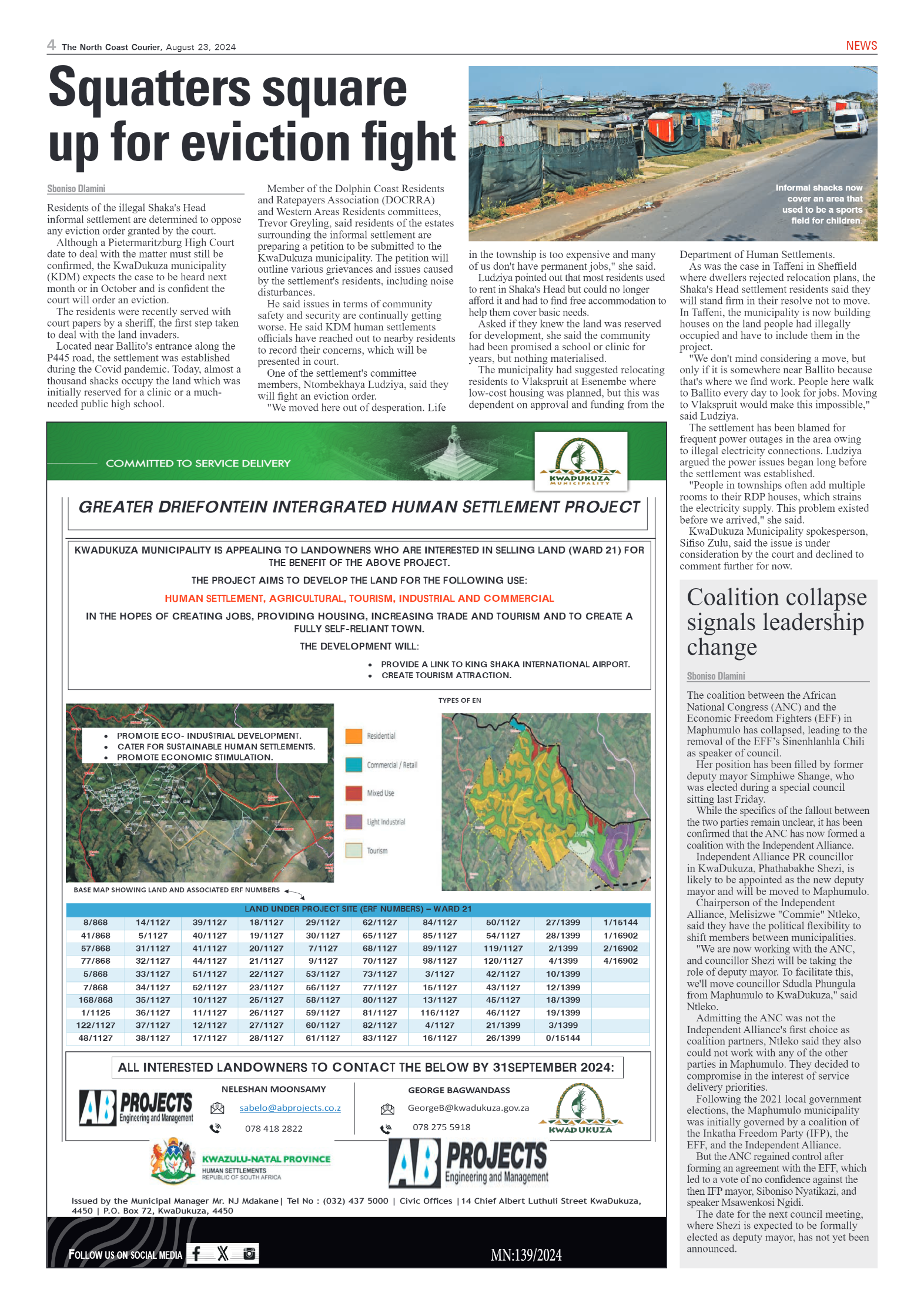 The North Coast Courier – 23 August 2024 page 4