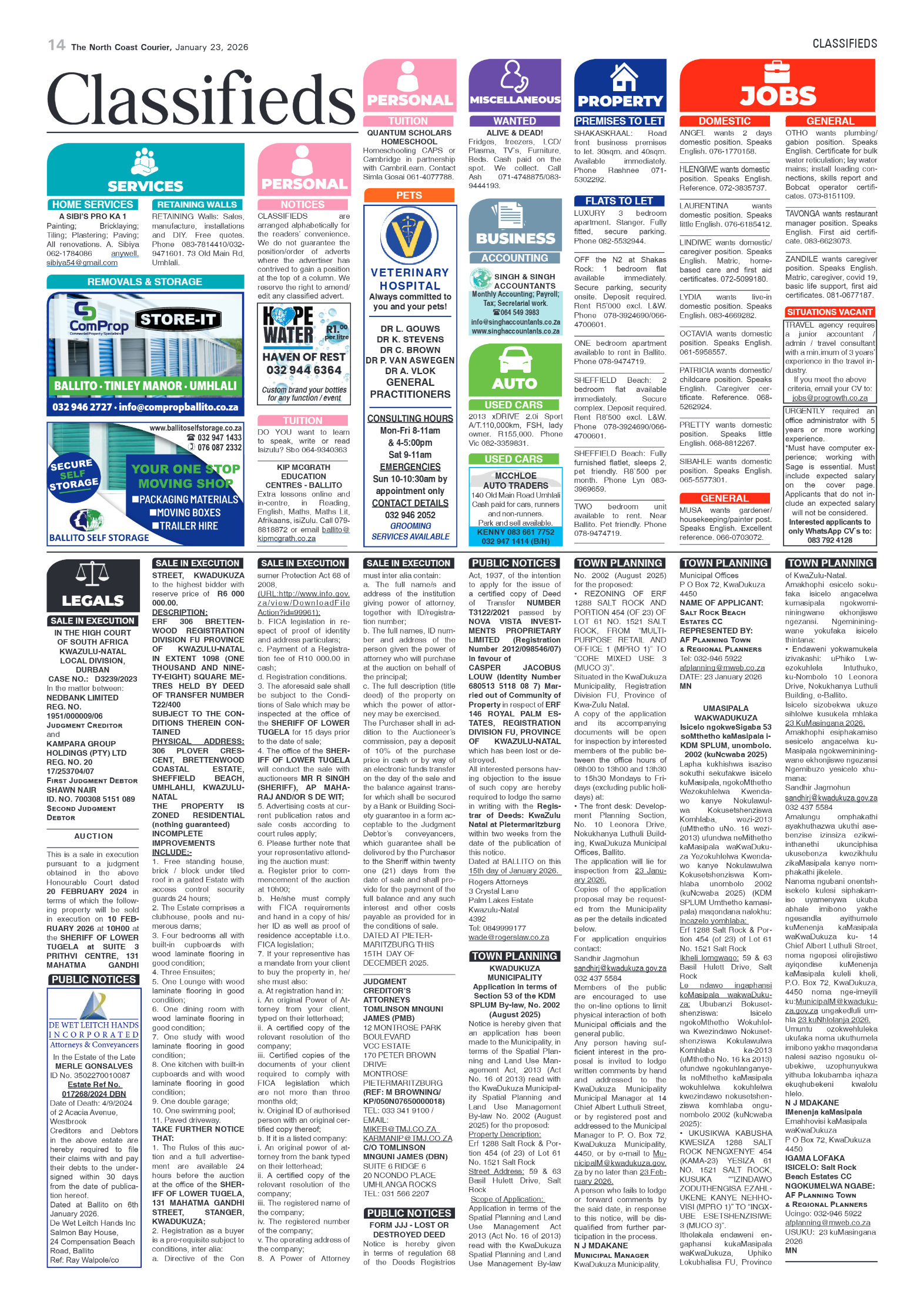 The North Coast Courier – 23 January 2026 page 14