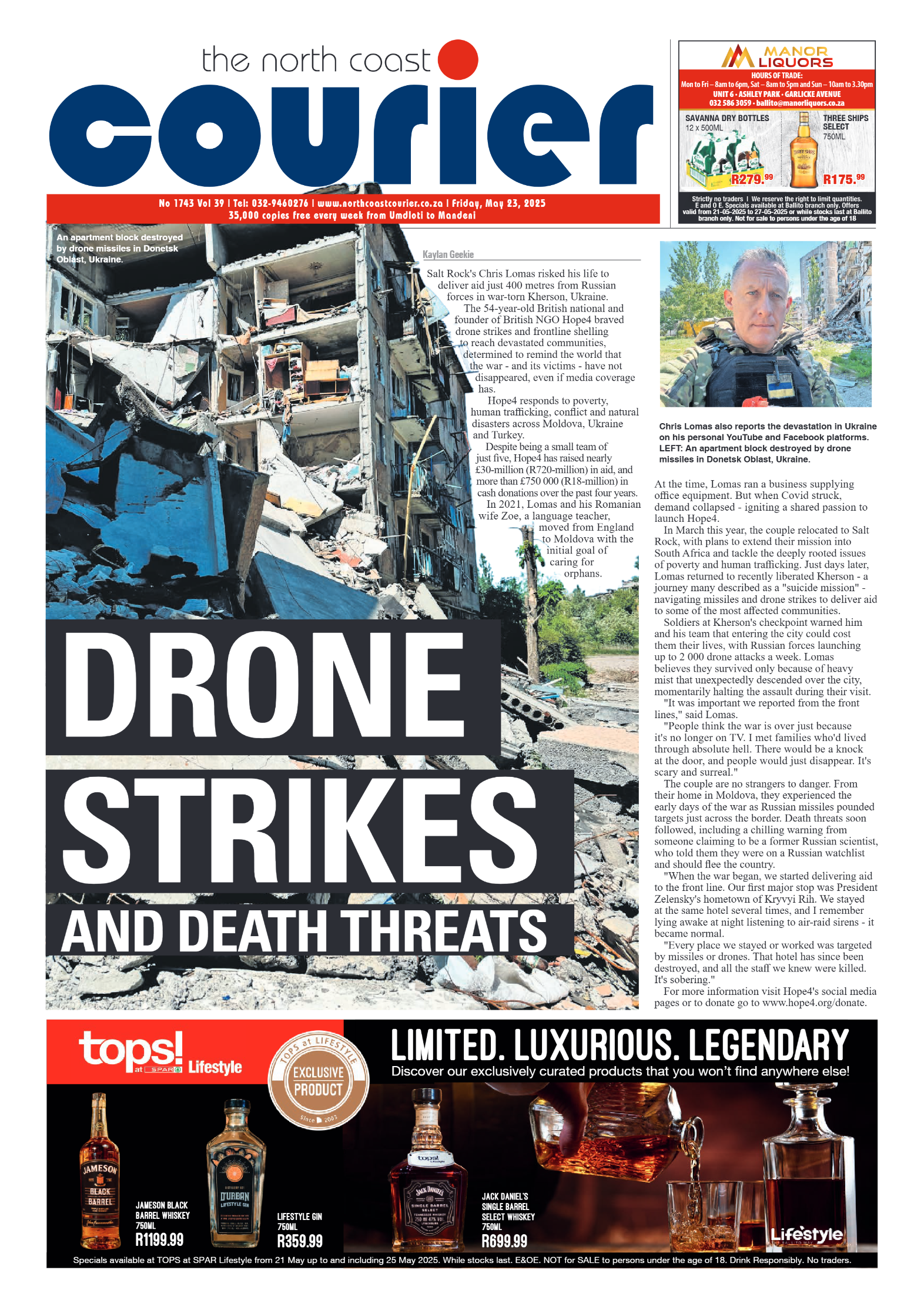 The North Coast Courier – 23 May 2025 page 1
