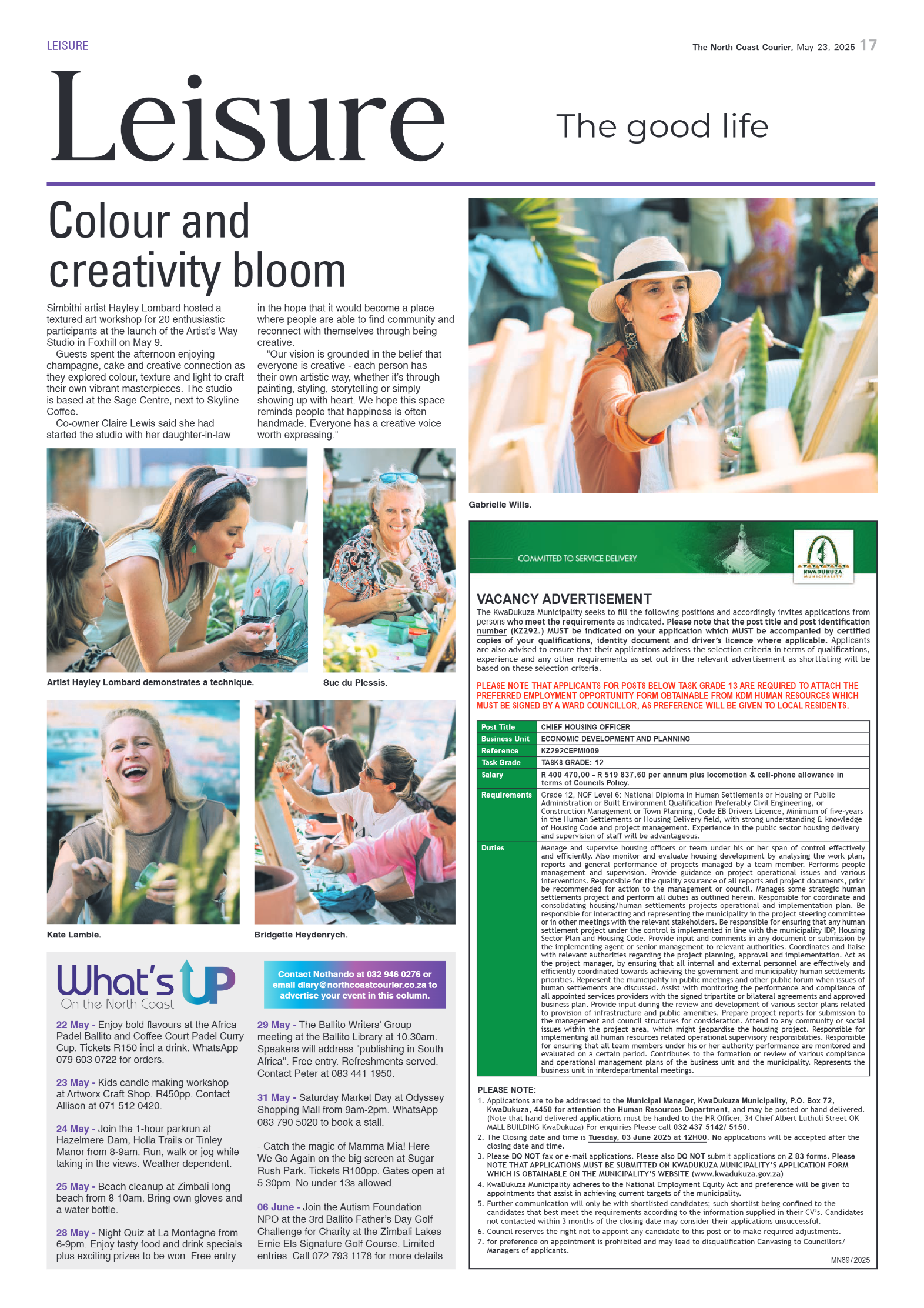 The North Coast Courier – 23 May 2025 page 17
